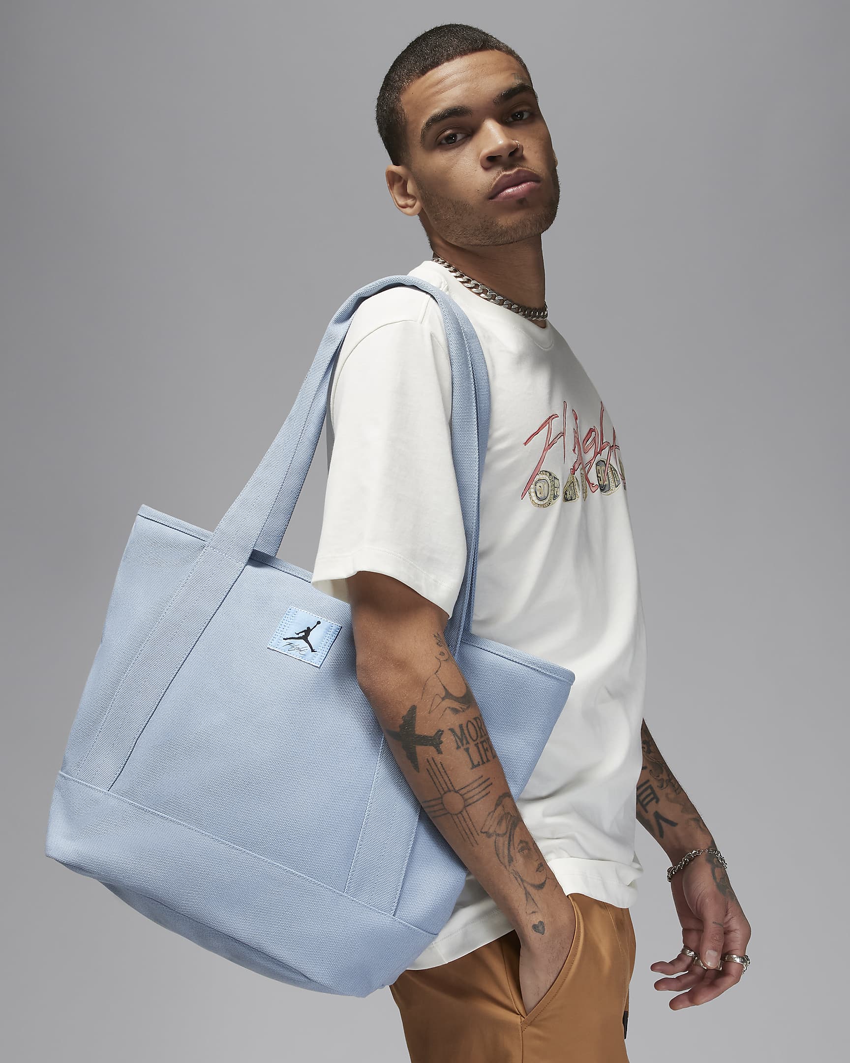 Jordan Flight Carryall Tote Tragetasche (25 l) - Blue Grey