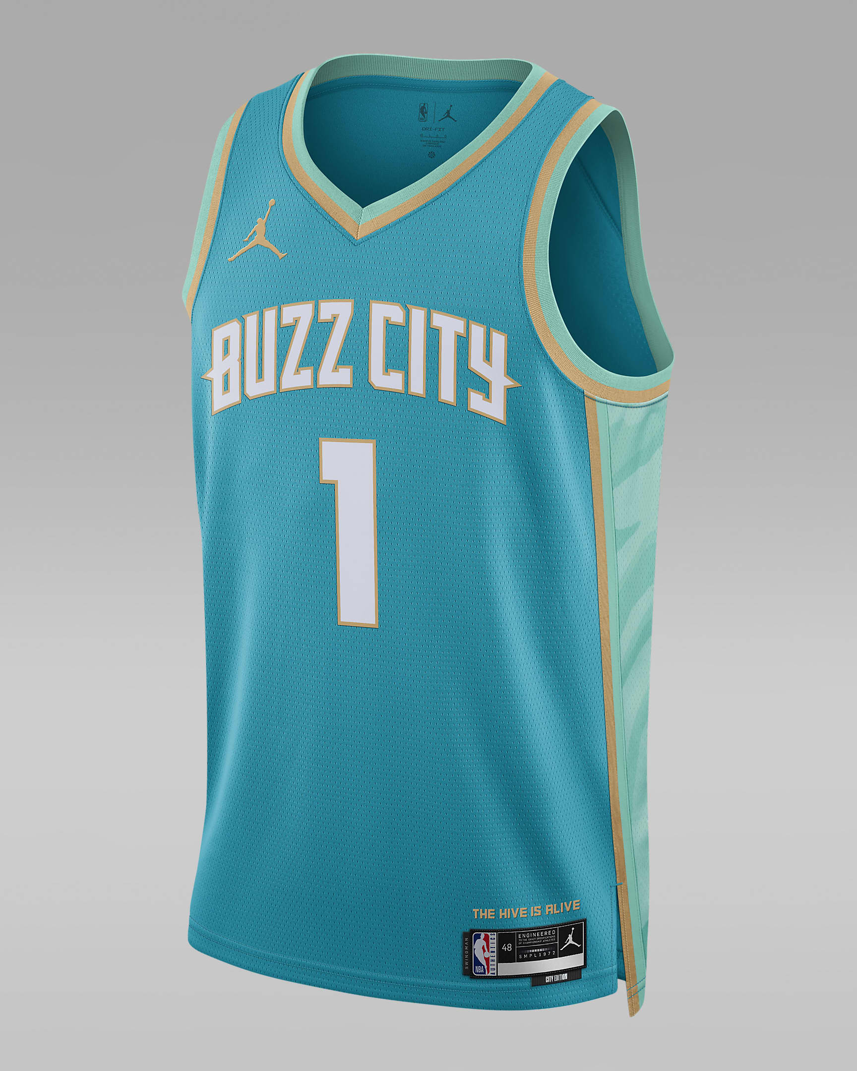 Lamelo Ball Charlotte Hornets City Edition 2023/24 Jordan Dri-FIT NBA Swingman Erkek Forması - Rapid Teal