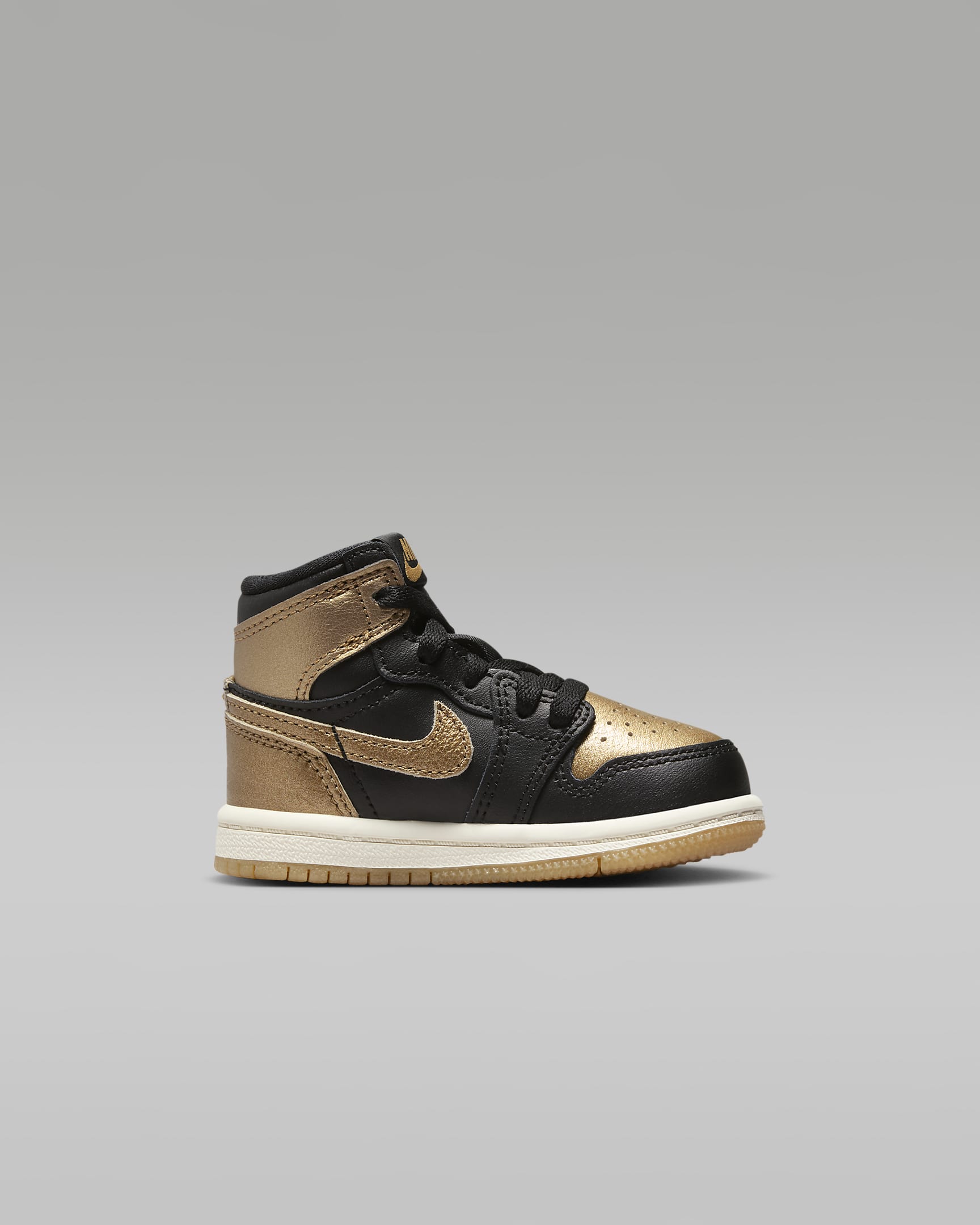 Jordan 1 Retro High OG "Black and Gold" Baby/Toddler Shoes - Black/Sail/Metallic Gold