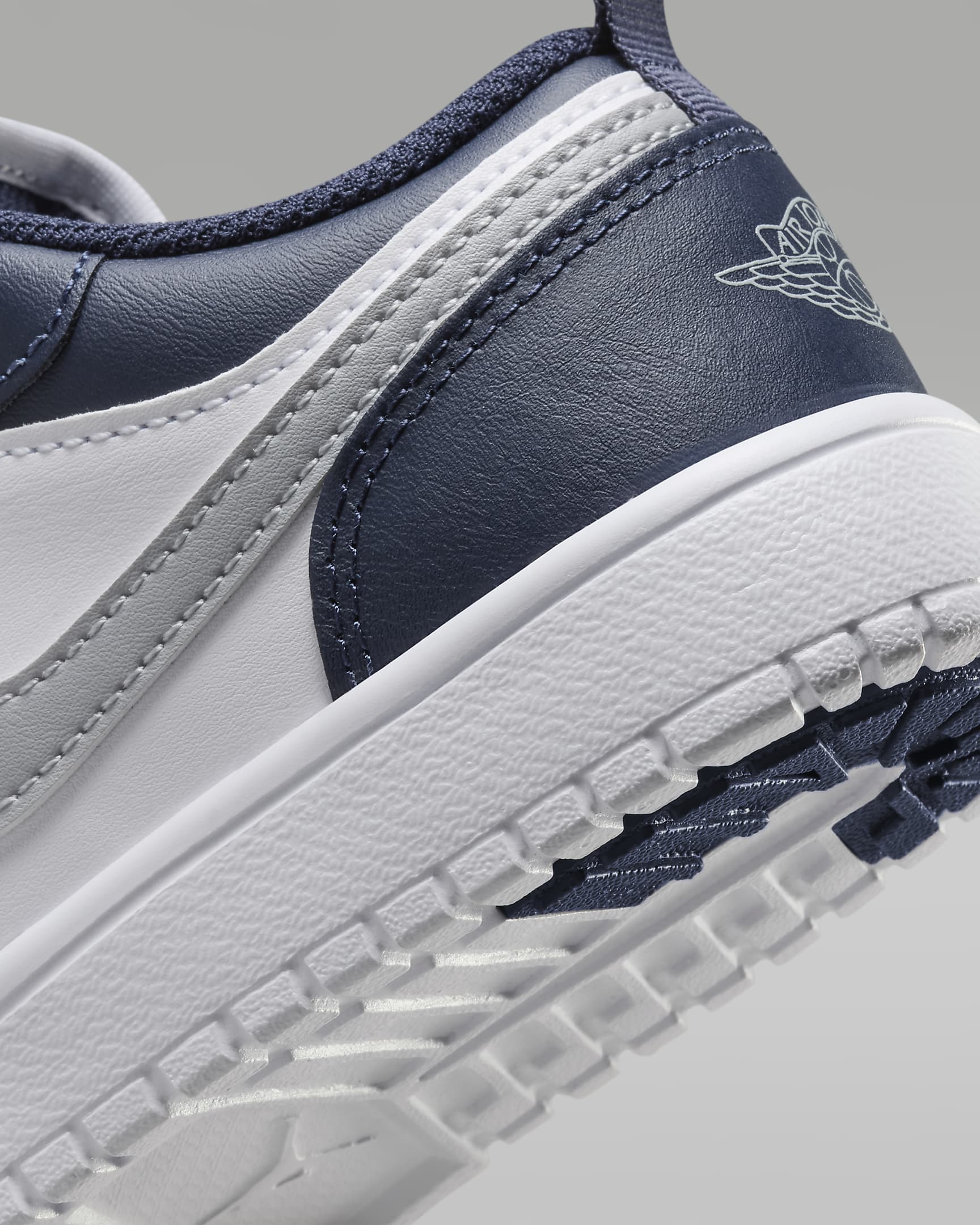 Jordan 1 Low Alt Kleuterschoenen - Wit/Midnight Navy/Wolf Grey