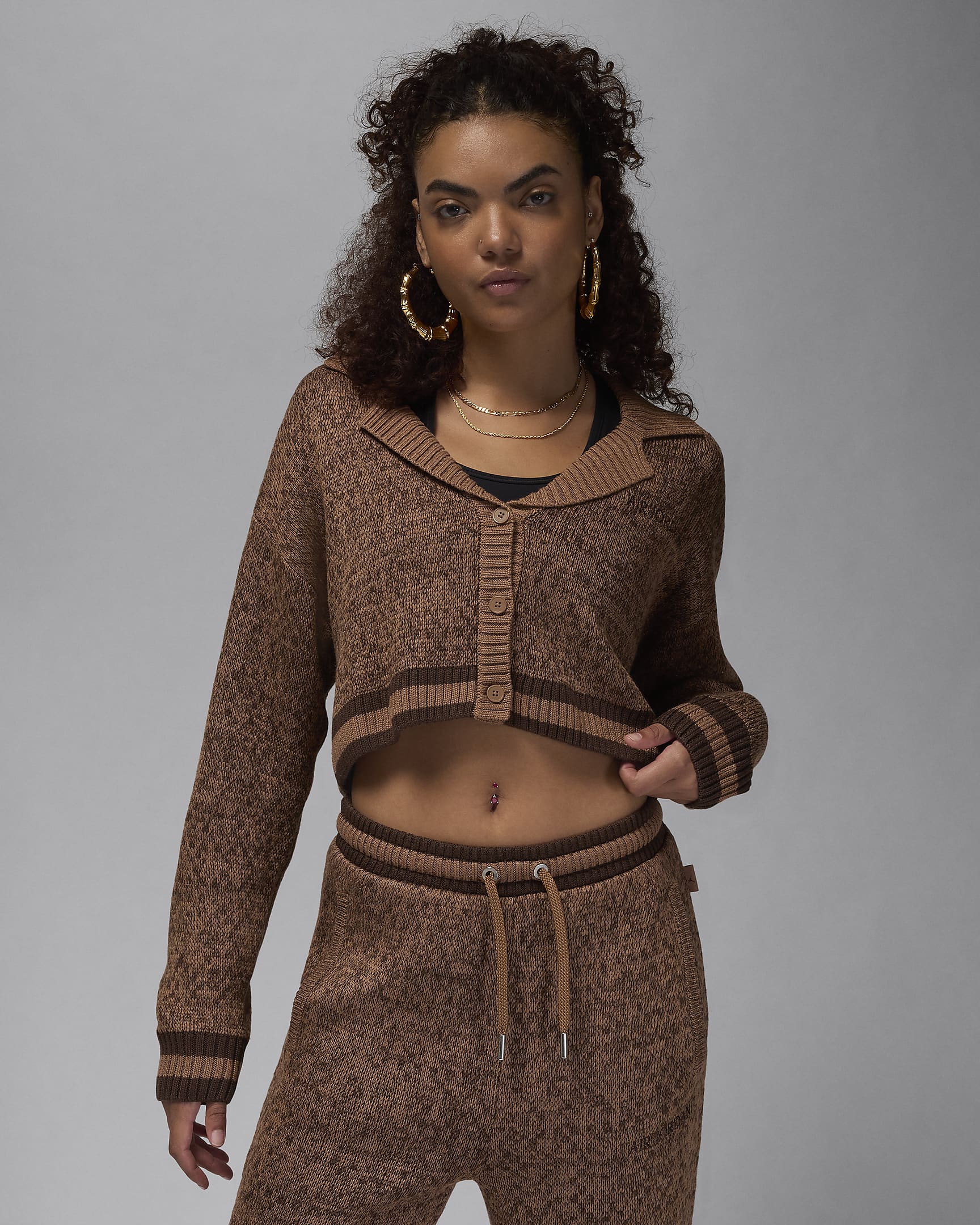 Cardigan en maille Air Jordan pour femme - Archaeo Brown