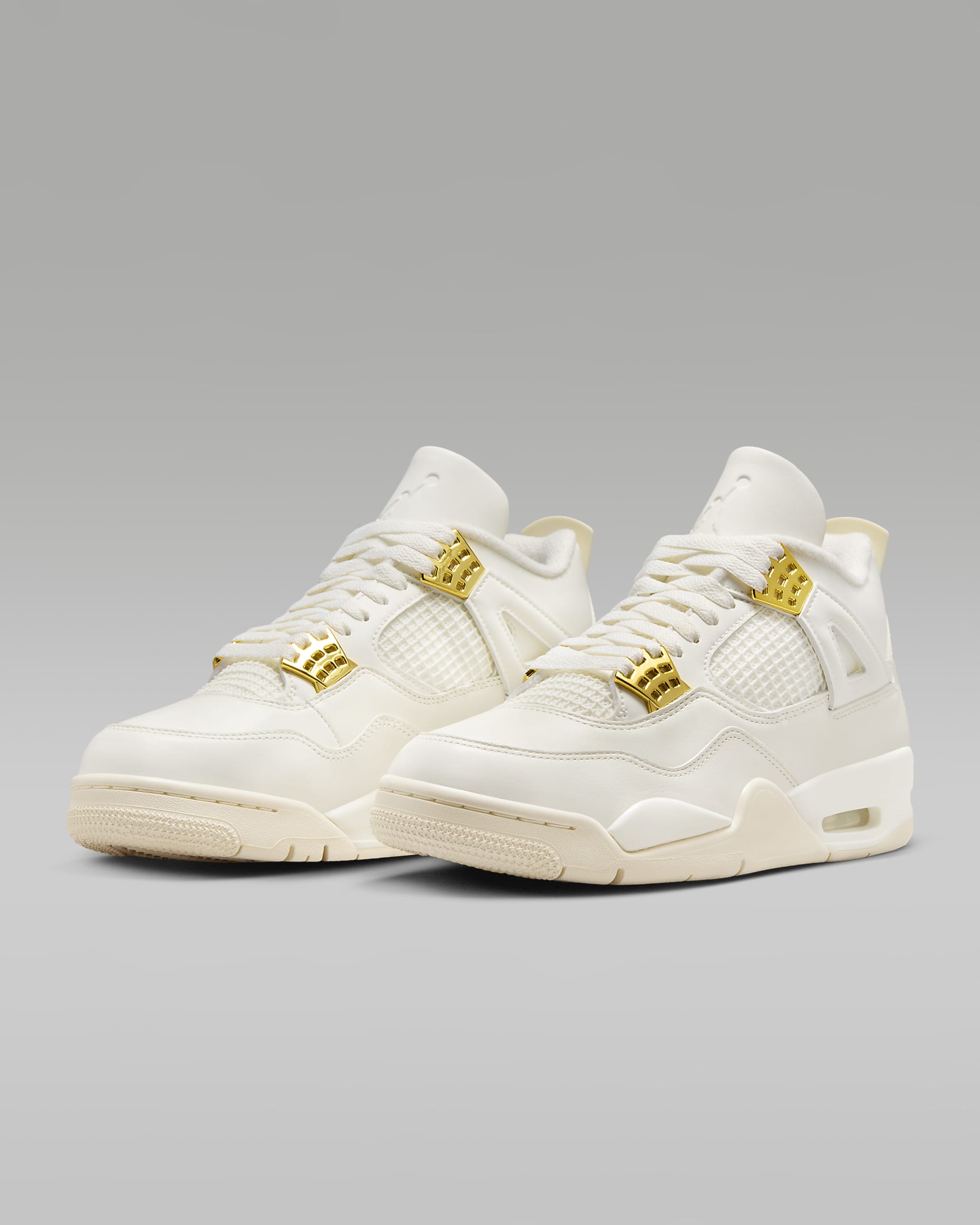 Air Jordan 4 Retro 'White & Gold' Women's Shoes. Nike ID