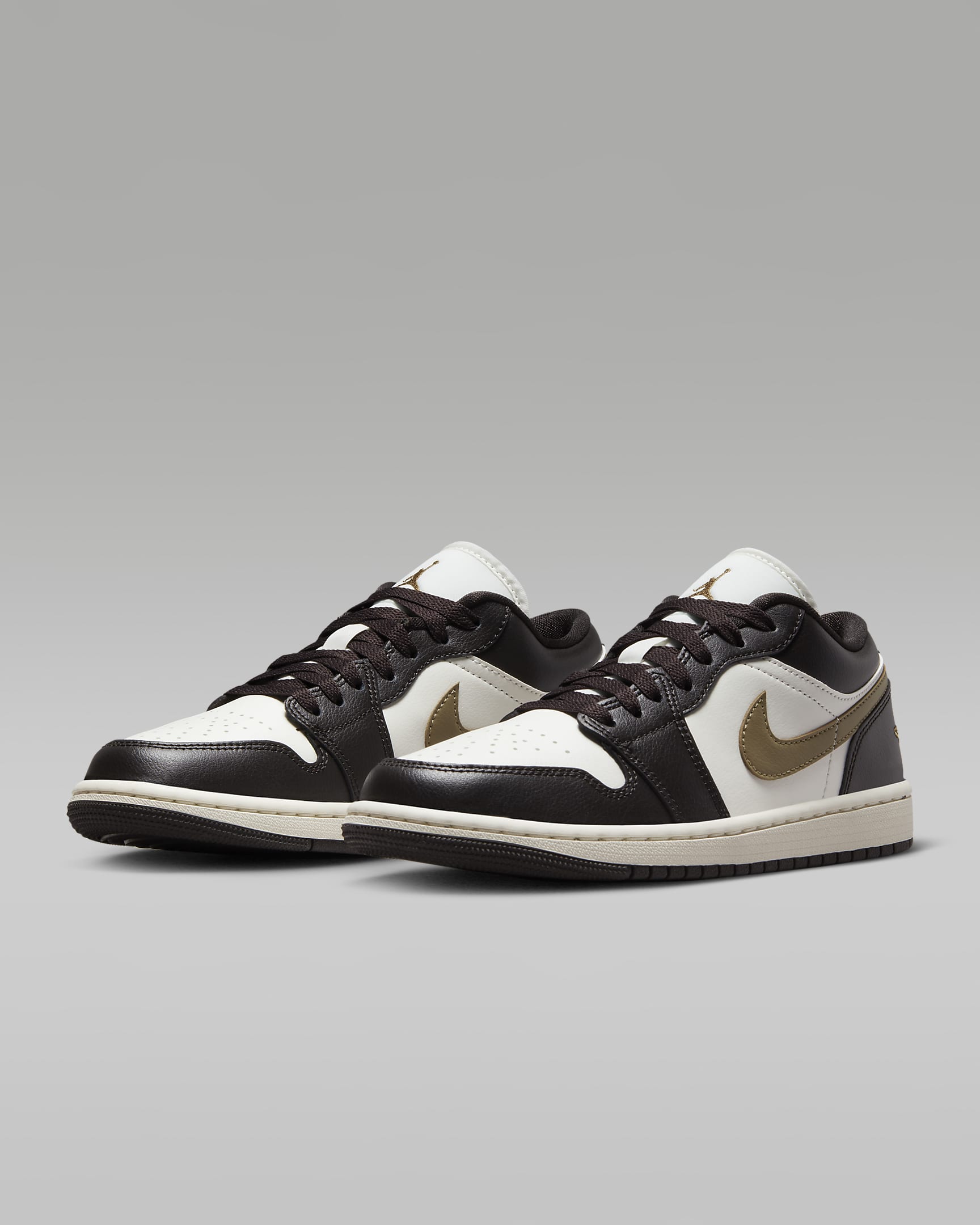 Air Jordan 1 Low Women's Shoes - Shadow Brown/Sail/Brown Kelp