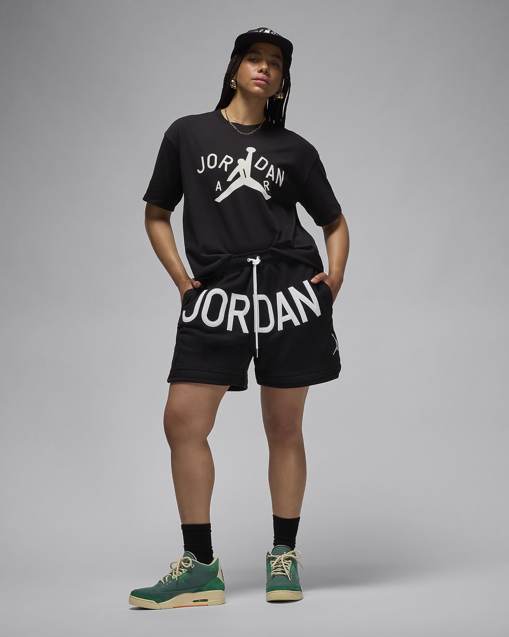 Jordan x Nina Chanel Abney Fleece Shorts - Black