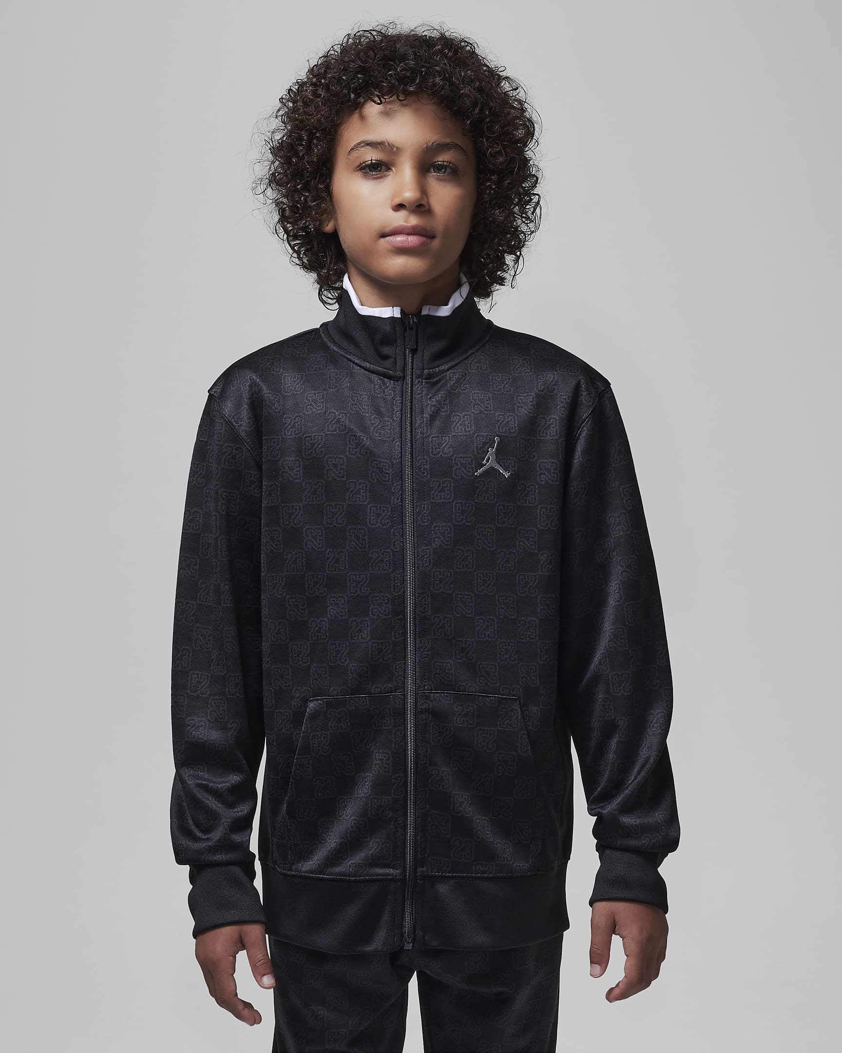 Jordan Monogram-Track-Jacke für ältere Kinder - Schwarz