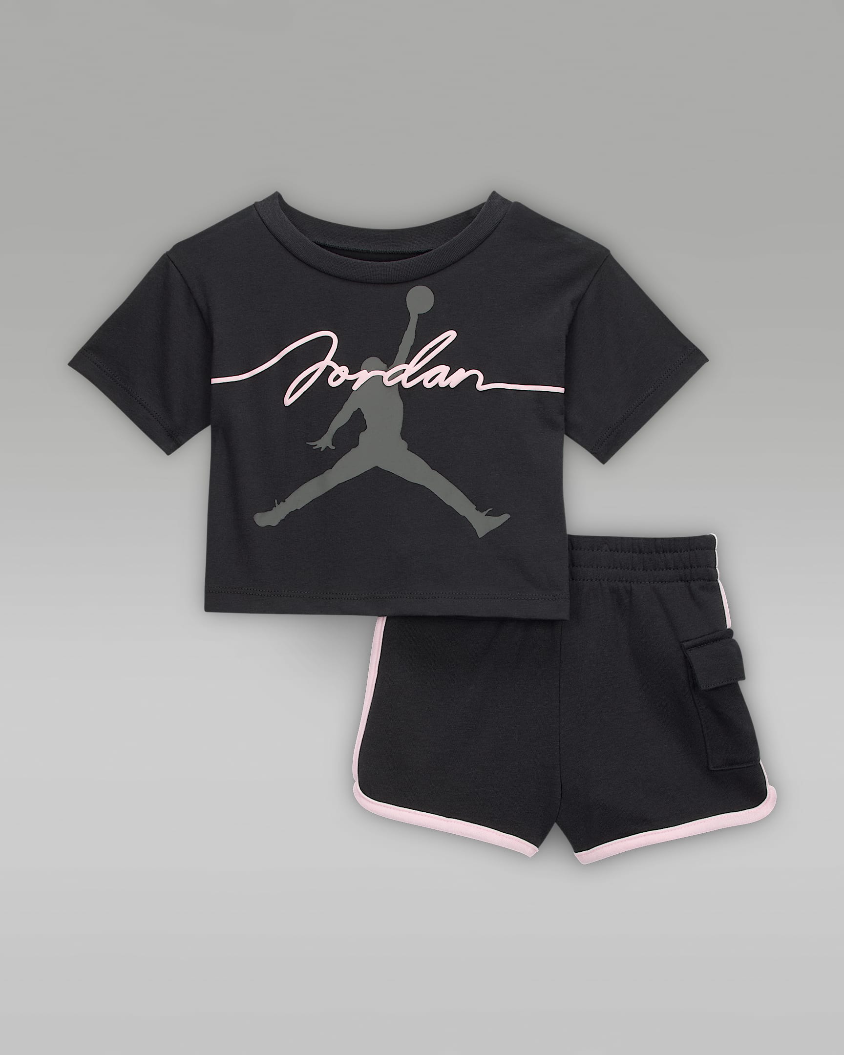 Jordan 2-teiliges "Hidden In Plain Sight" Shorts-Set (Babys, 12-24 M) - Off Noir