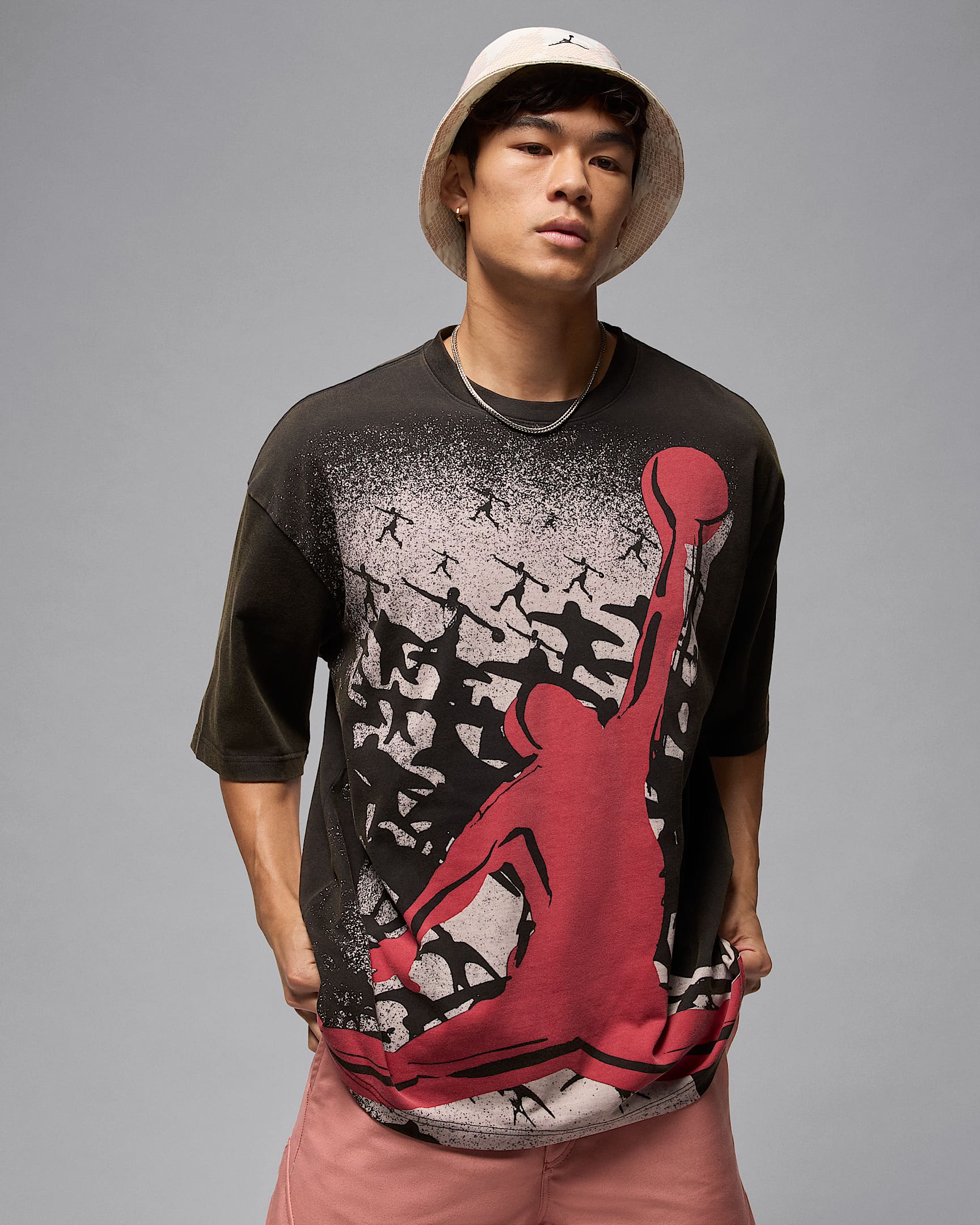 Jordan Men's Oversized Reissue T-Shirt - Black/Gym Red/Gym Red