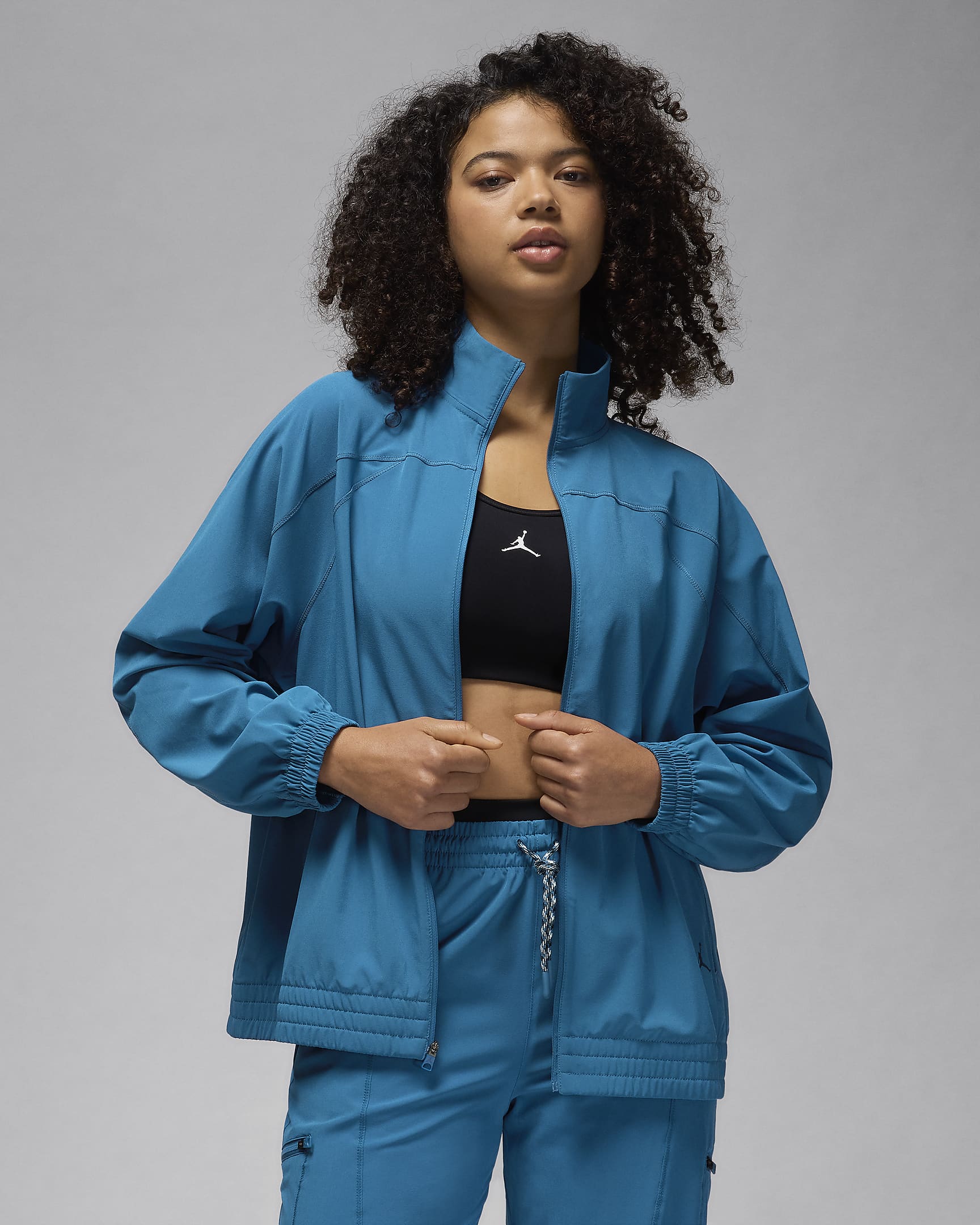 Jordan Sport Women's Dri-FIT Woven Jacket - Industrial Blue/Blue Force