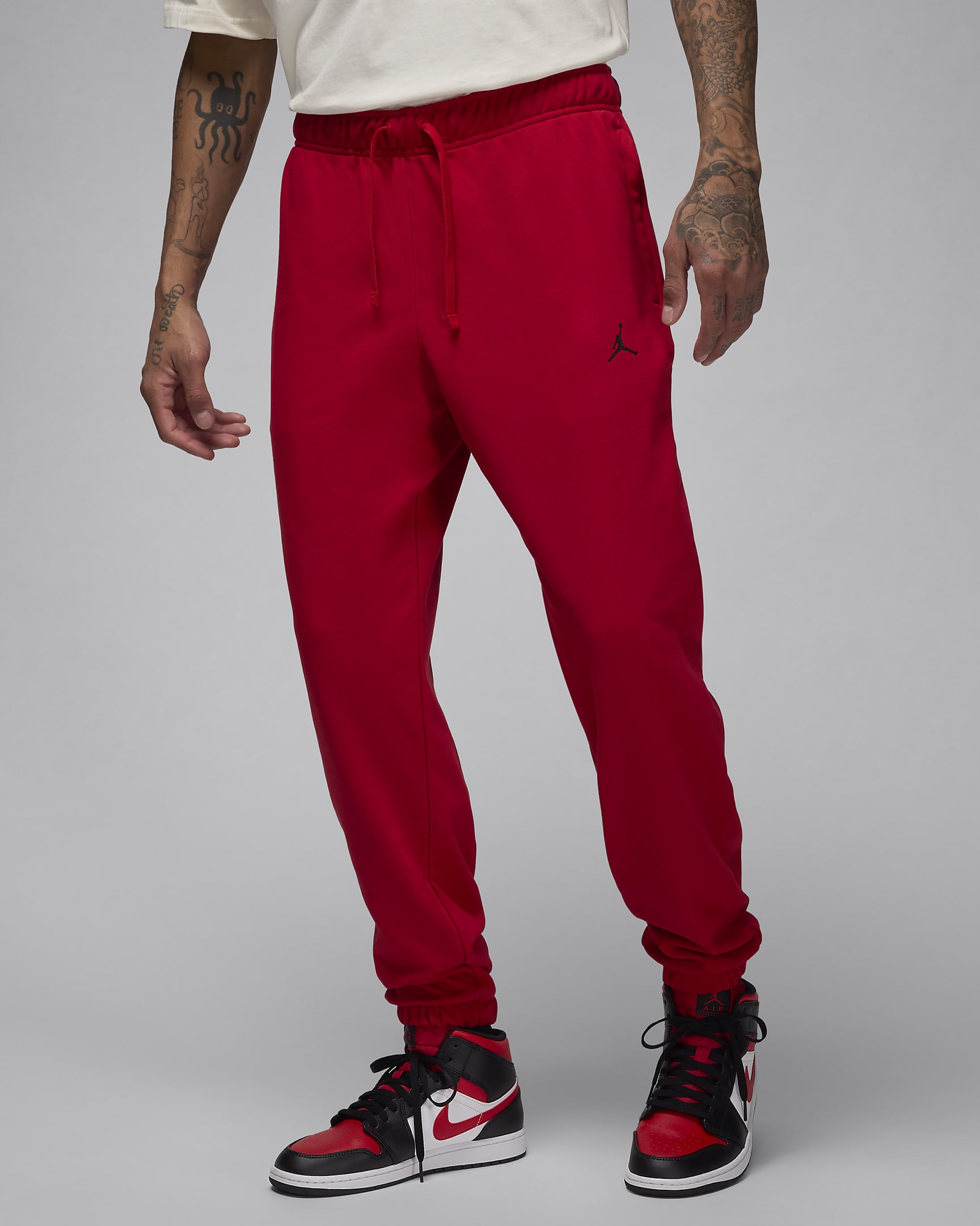 Jordan Sport Crossover Dri-FIT fleecebukse til herre - Gym Red/Svart