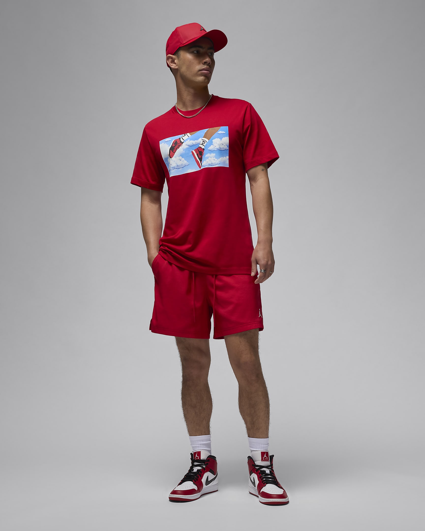 Jordan Flight Essentials Men's T-Shirt - Gym Red/Black