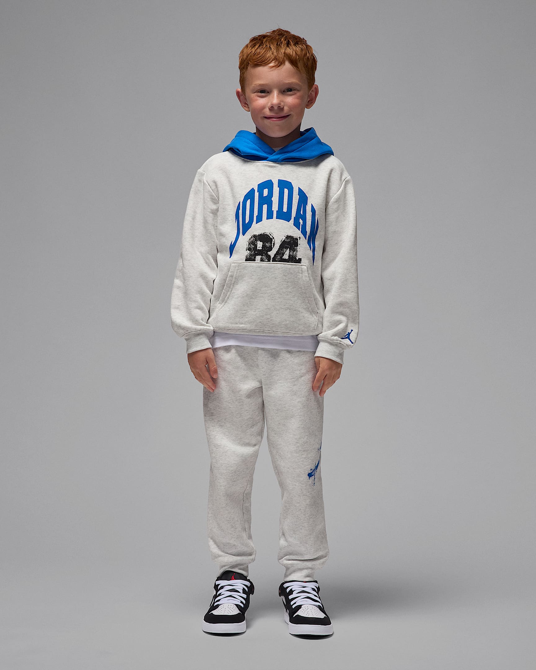 Jordan MVP Younger Kids' Two-Piece Jumpman Fleece Pullover Hoodie Set - Birch Heather