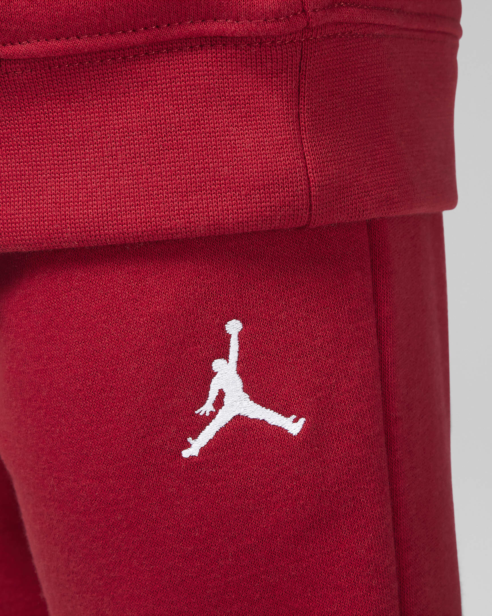 Conjunto de hoodie pullover de duas peças Jordan MJ Brooklyn Fleece para bebé - Vermelho Gym