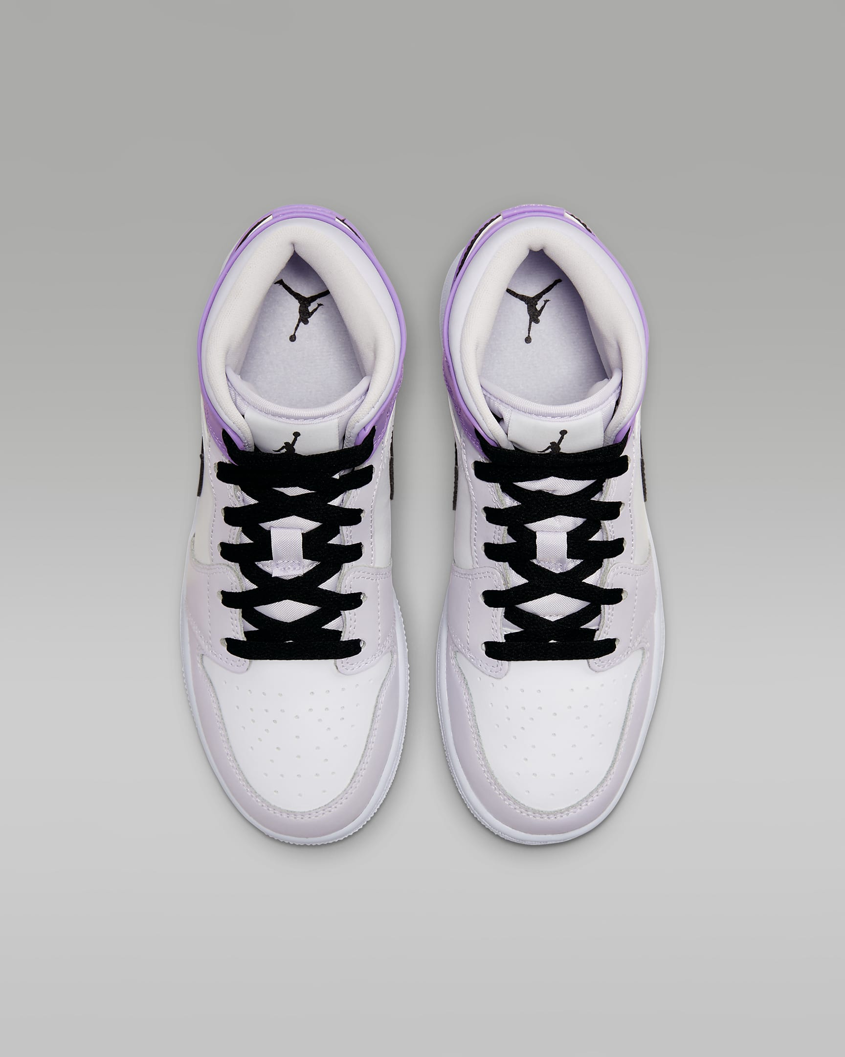 Air Jordan 1 Mid Older Kids' Shoes - Barely Grape/White/Rush Fuchsia/Black