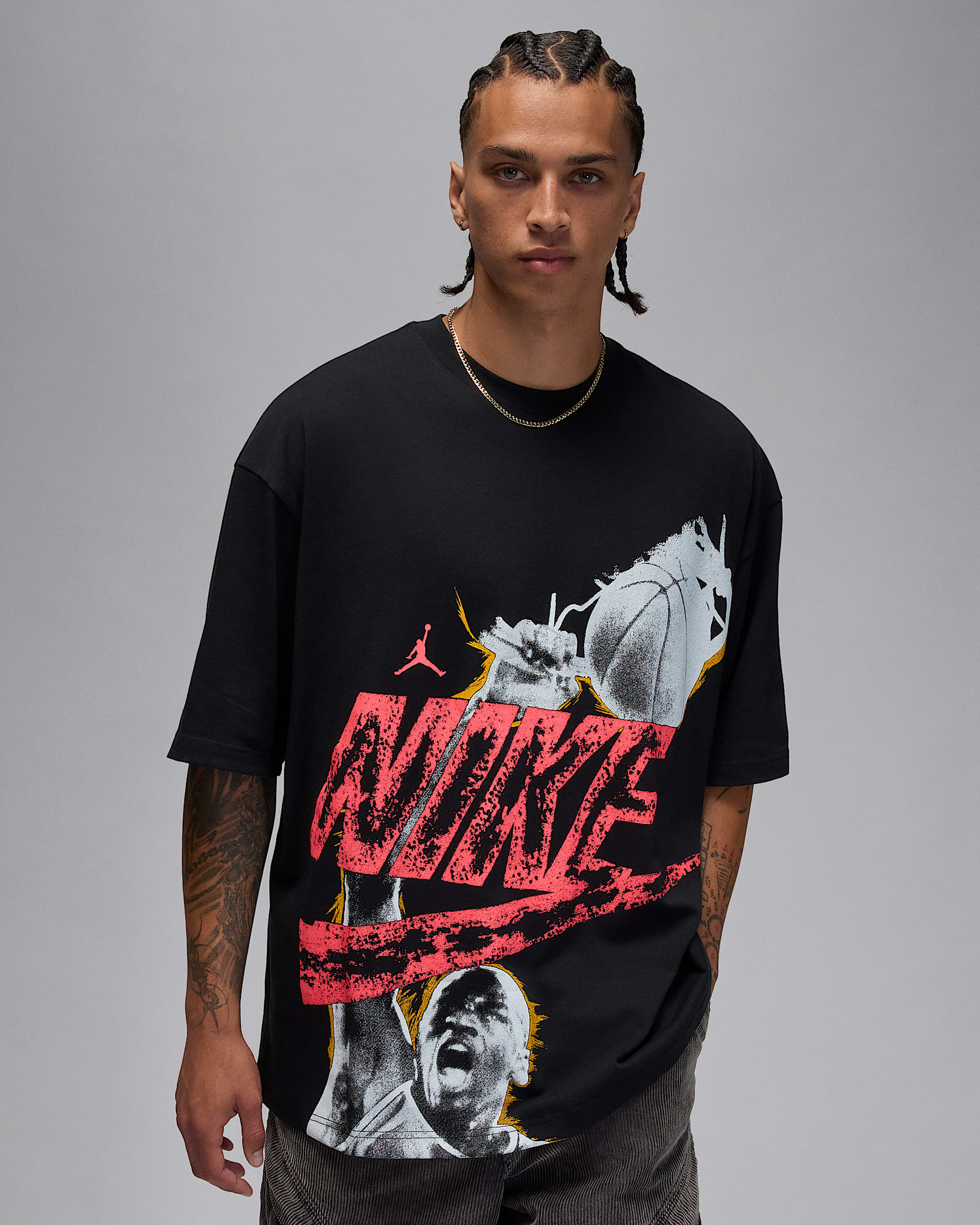 Jordan Reissue Men's Oversized T-Shirt - Black/Infrared 23