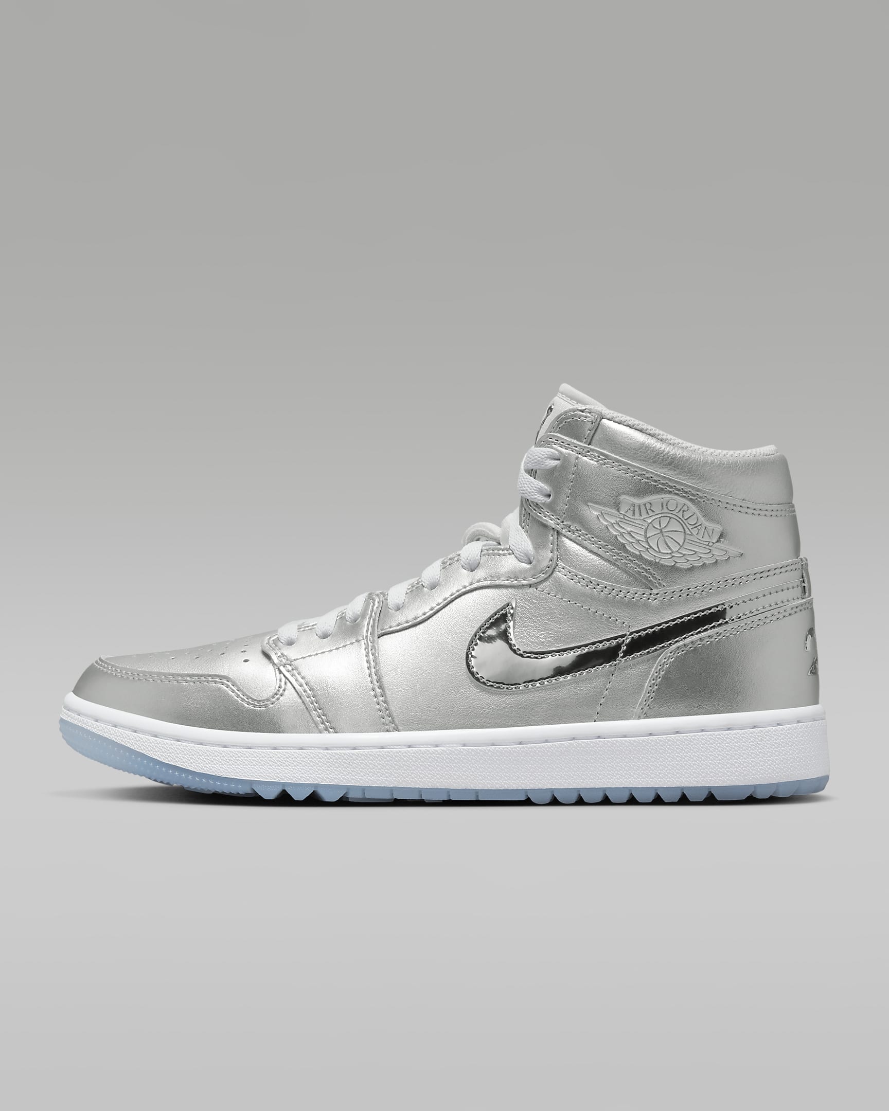 Tenis de golf para hombre Air Jordan 1 High G NRG - Plata metalizado/Polvo fotón/Blanco/Plata metalizado