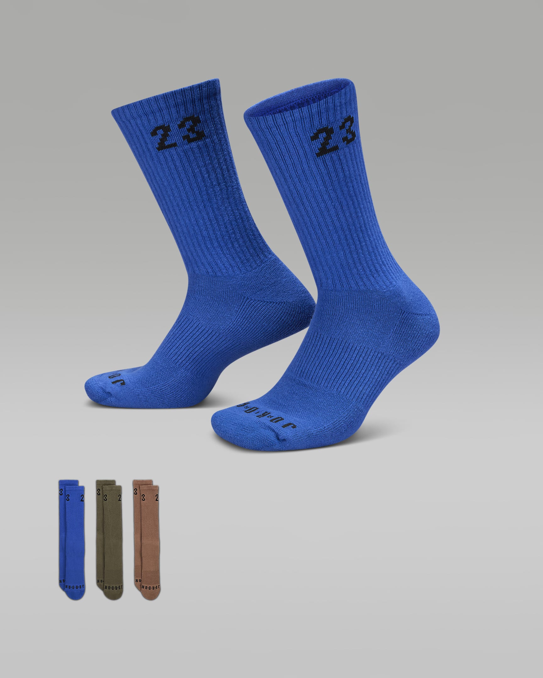 Jordan Essentials Crew Socks (3 Pairs) - Multi-Colour