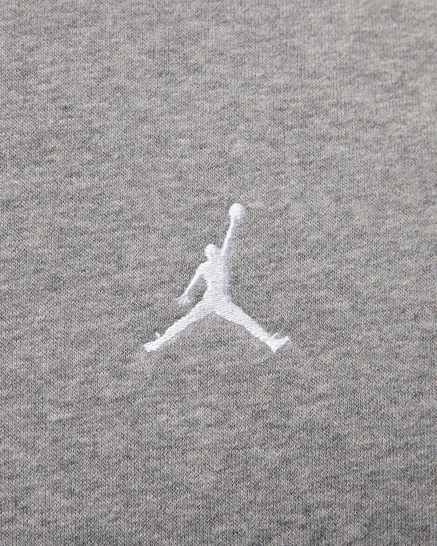 Sweat à col ras-du-cou en tissu Fleece Jordan Brooklyn pour homme - Carbon Heather/Blanc