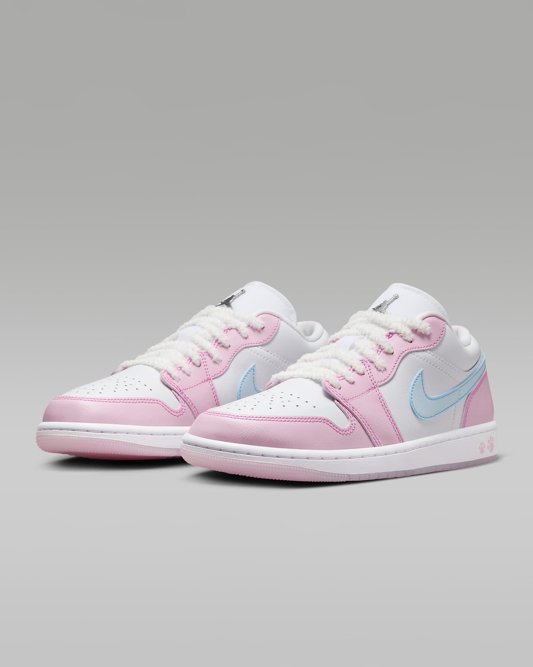 Air Jordan 1 低筒 SE 女鞋 - 白色/白色/Pink Foam/Glacier Blue