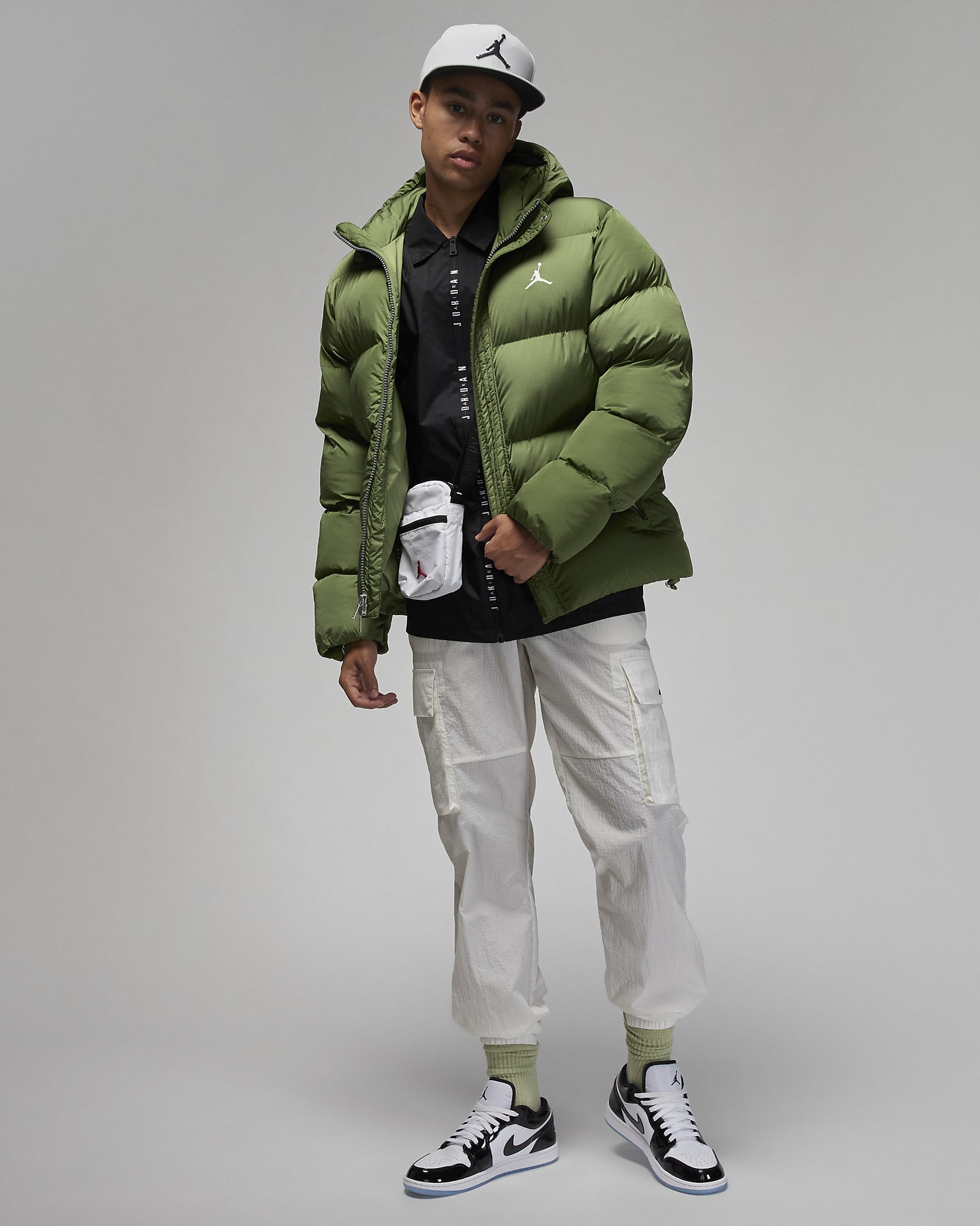 Jordan Essentials Men's Puffer Jacket - Sky J Light Olive/Sail