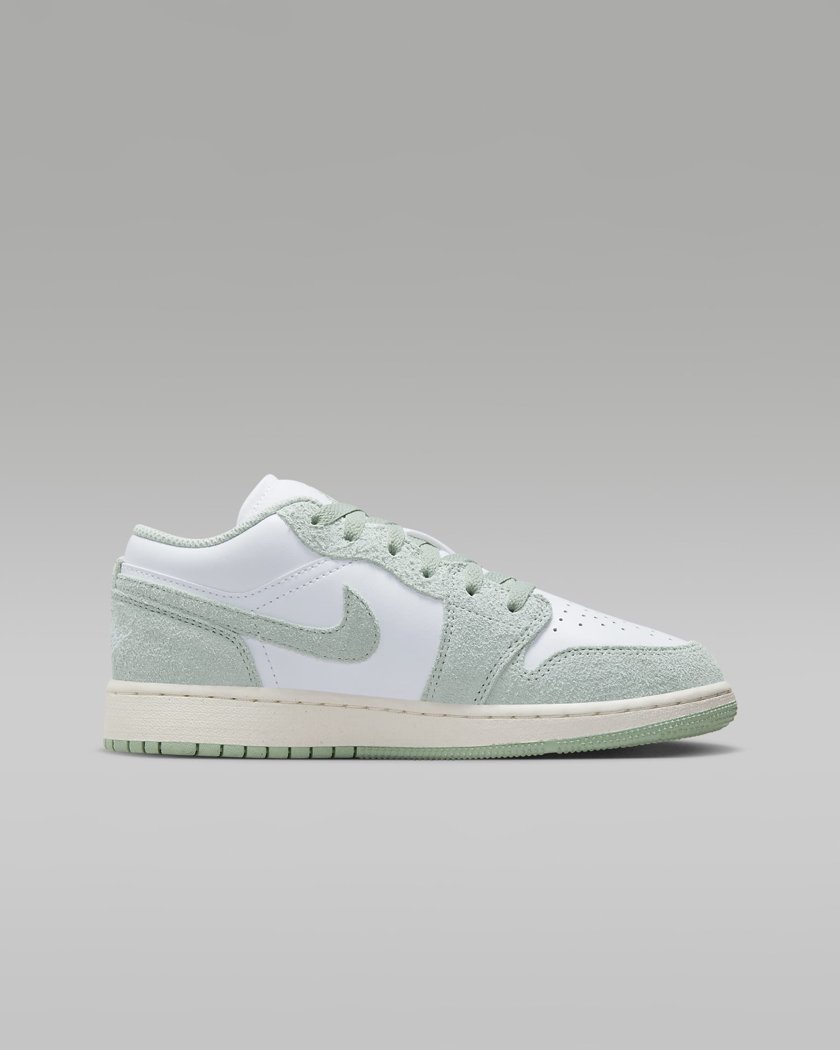 Air Jordan 1 Low SE Schuh für ältere Kinder - Weiß/Sail/Seafoam