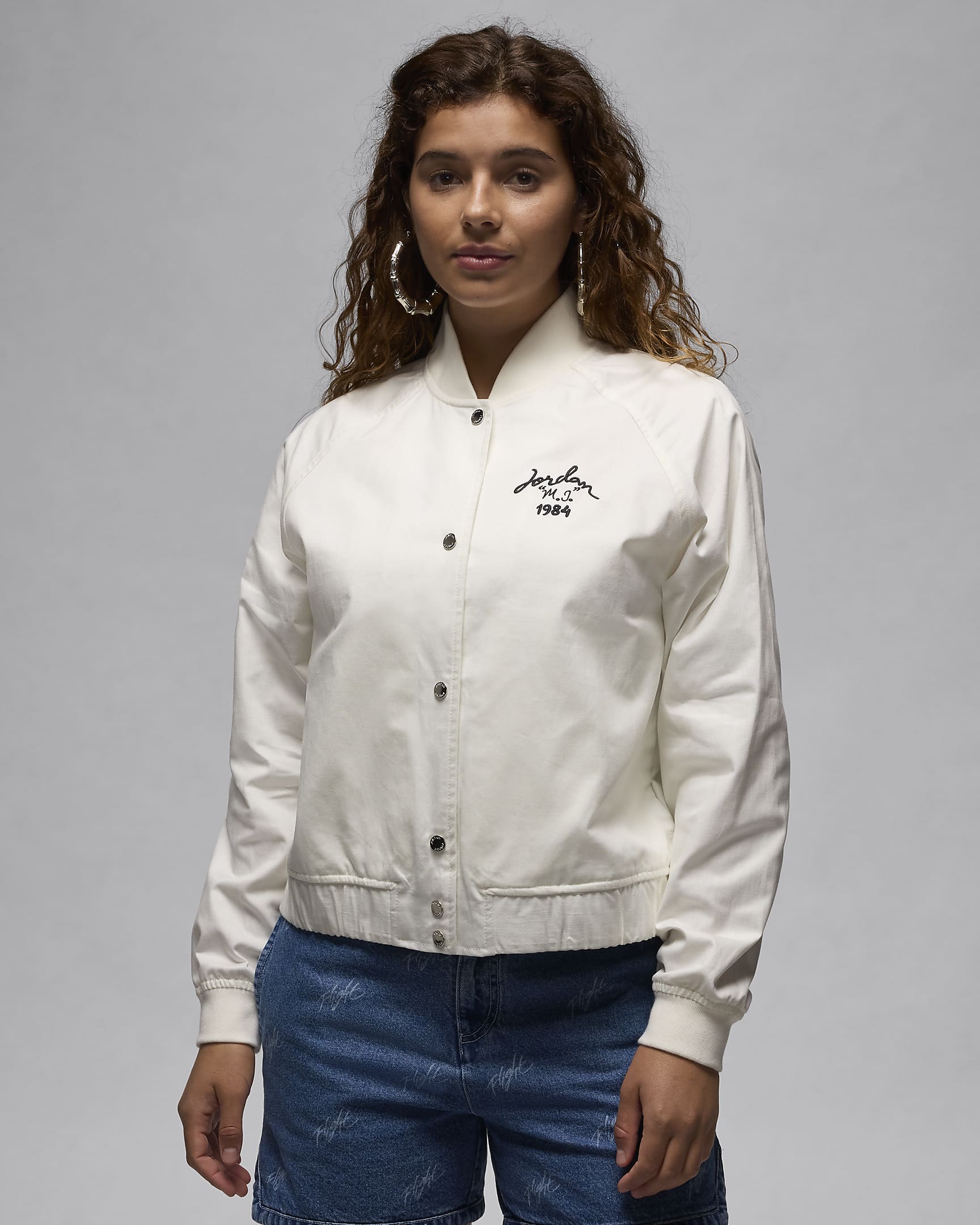 Jordan Women's Varsity Jacket - Sail/Black