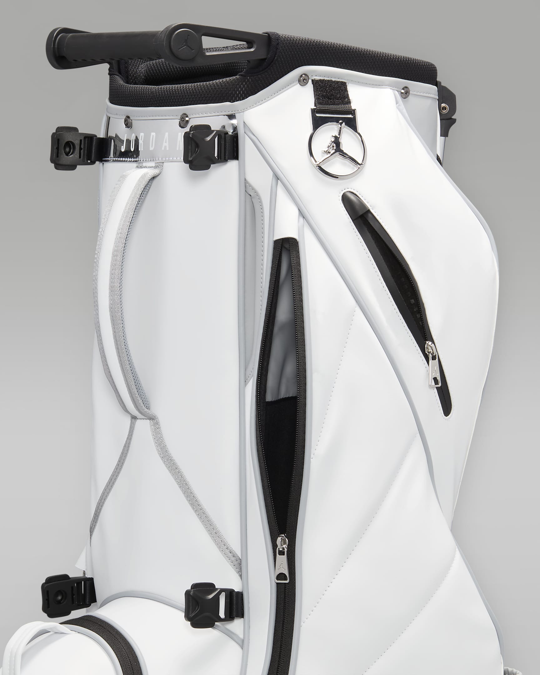 Jordan Fade Away Premium Mirror Six-Way Golf Bag - White/Wolf Grey/Metallic Silver