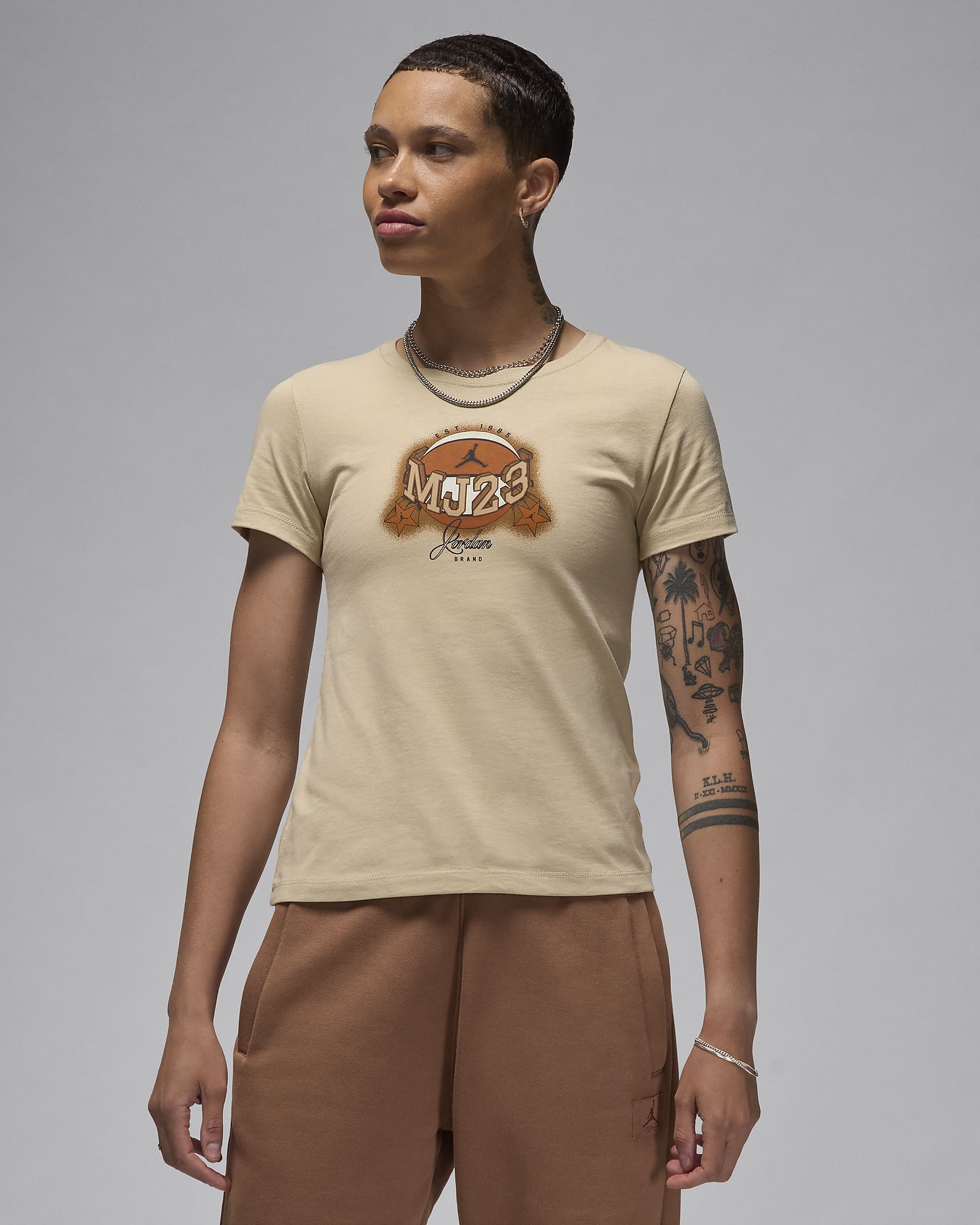 Playera de ajuste slim para mujer Jordan Essential - Ratán