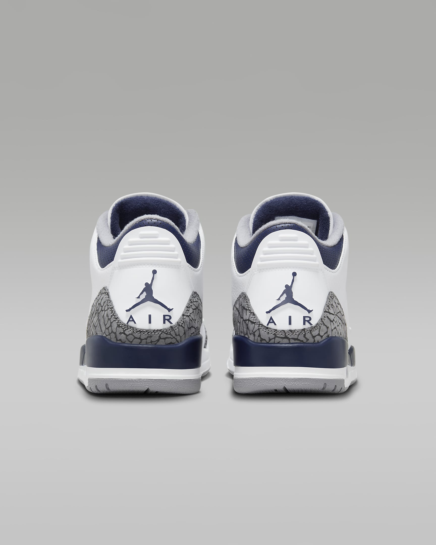 Air Jordan 3 Retro Men's Shoes - White/Cement Grey/Black/Midnight Navy