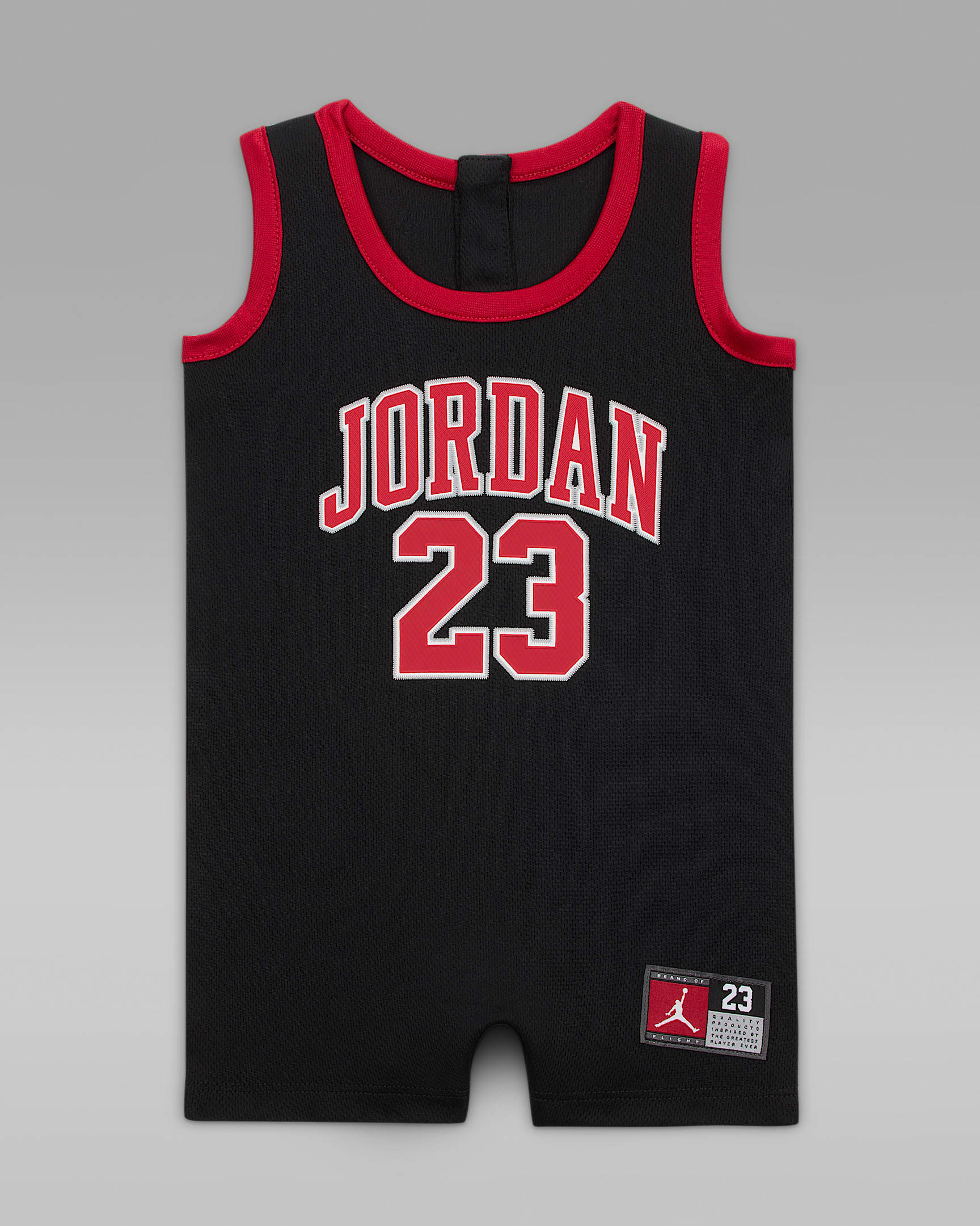 Jordan Baby (0-9M) Jumpman 23 Jersey Romper - Black