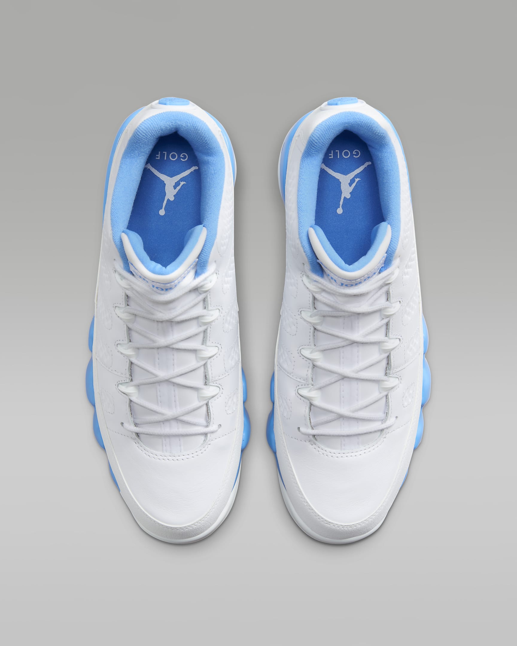 Chaussure de golf Air Jordan 9 G - Blanc/Blanc/University Blue