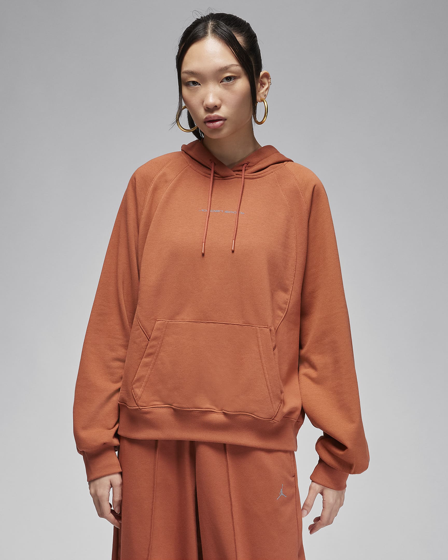 Jordan Sport Women's Graphic Fleece Hoodie - Dusty Peach/Stealth