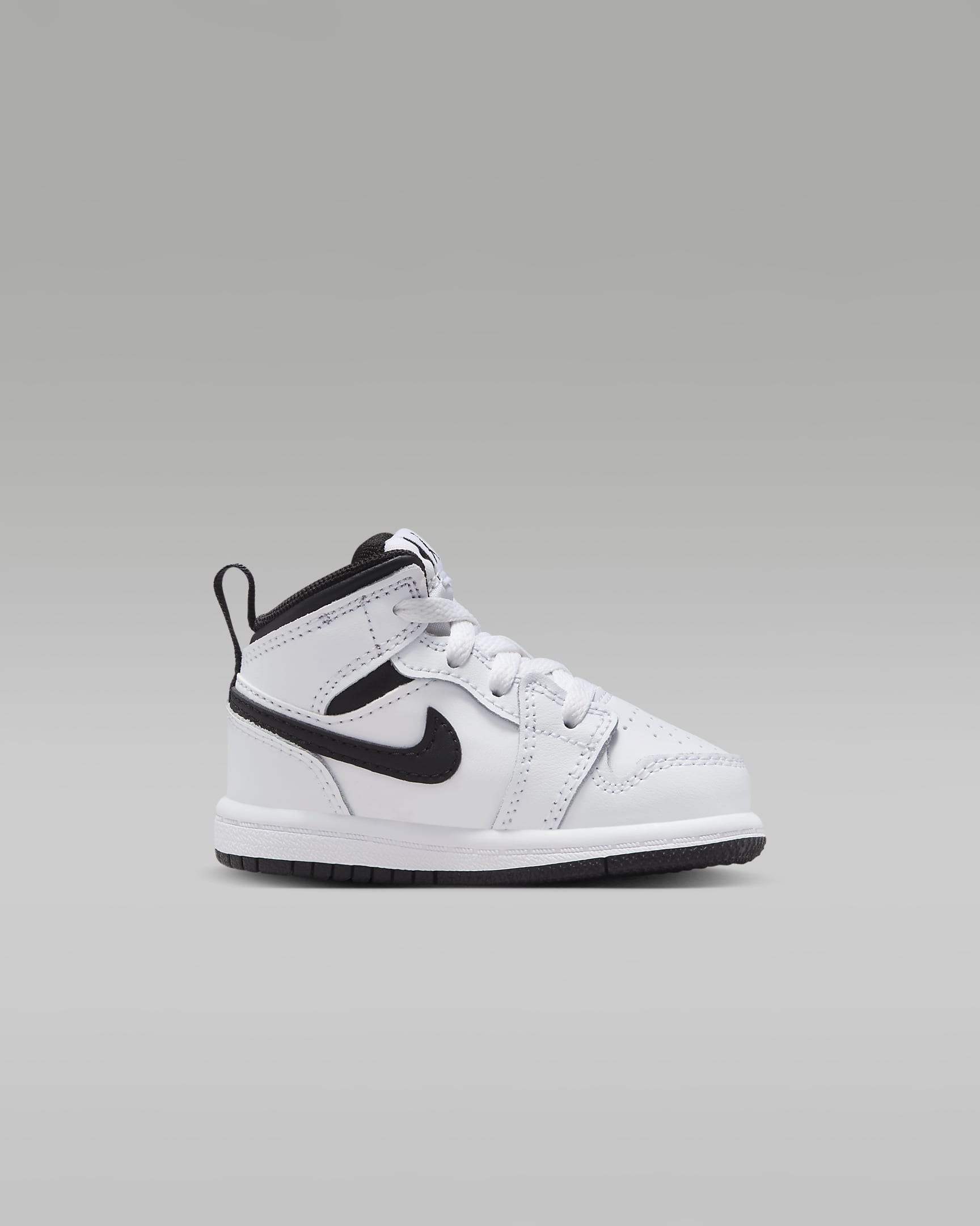 Jordan 1 Mid Baby/Toddler Shoes - White/White/Black/Black