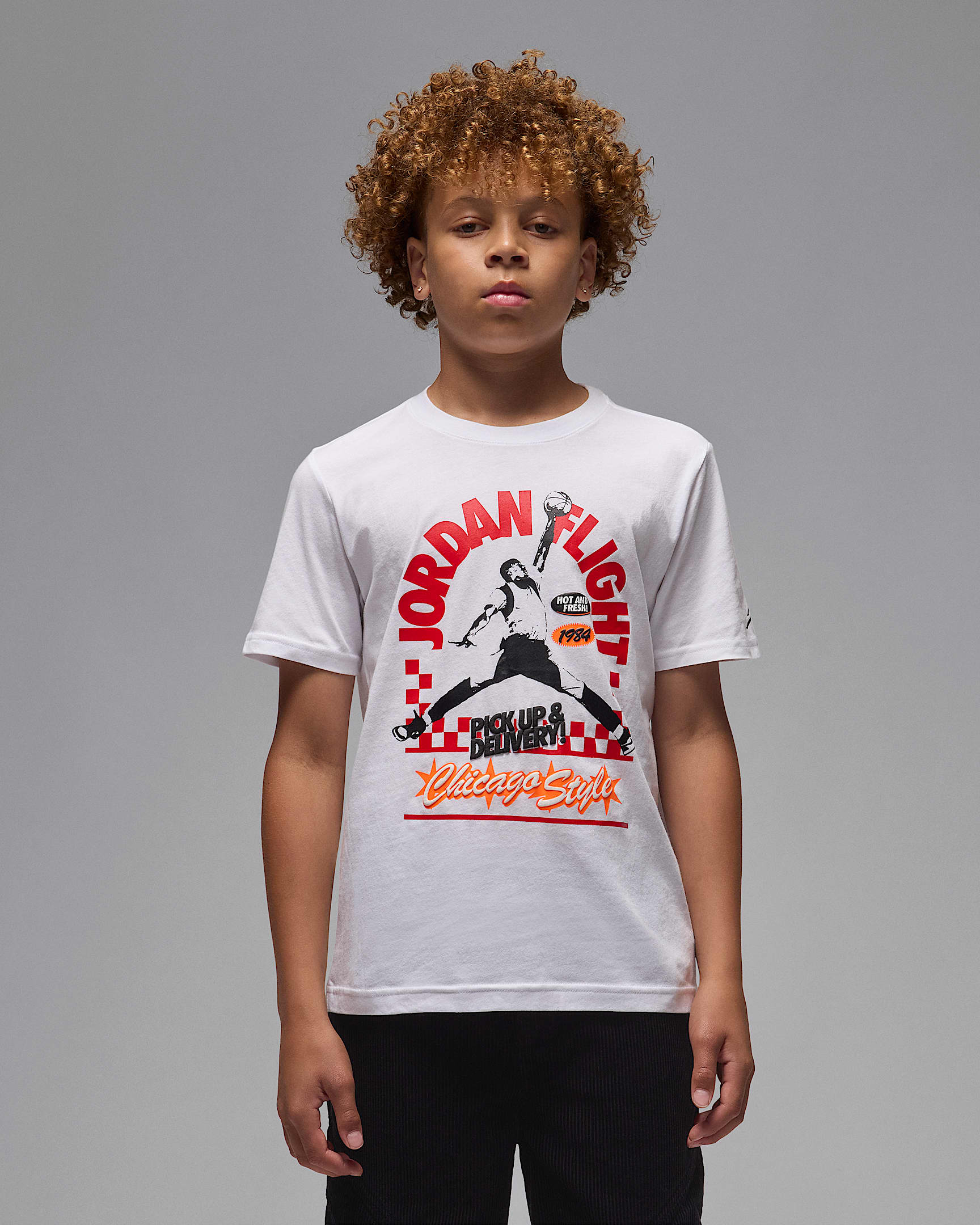 Jordan Big Kids' Depp Dish T-Shirt - White