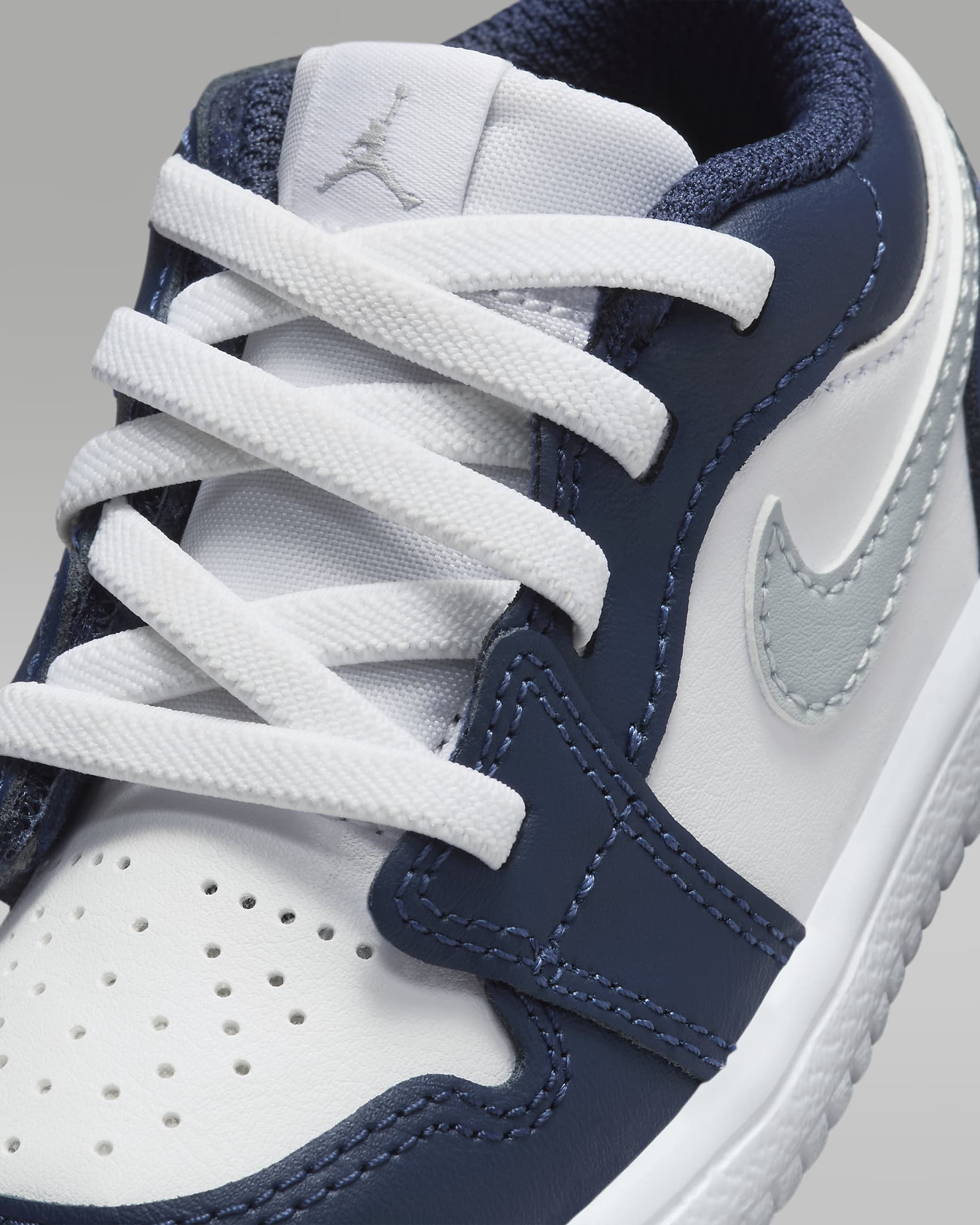 Jordan 1 Low Alt Schoenen voor baby's/peuters - Wit/Midnight Navy/Wolf Grey