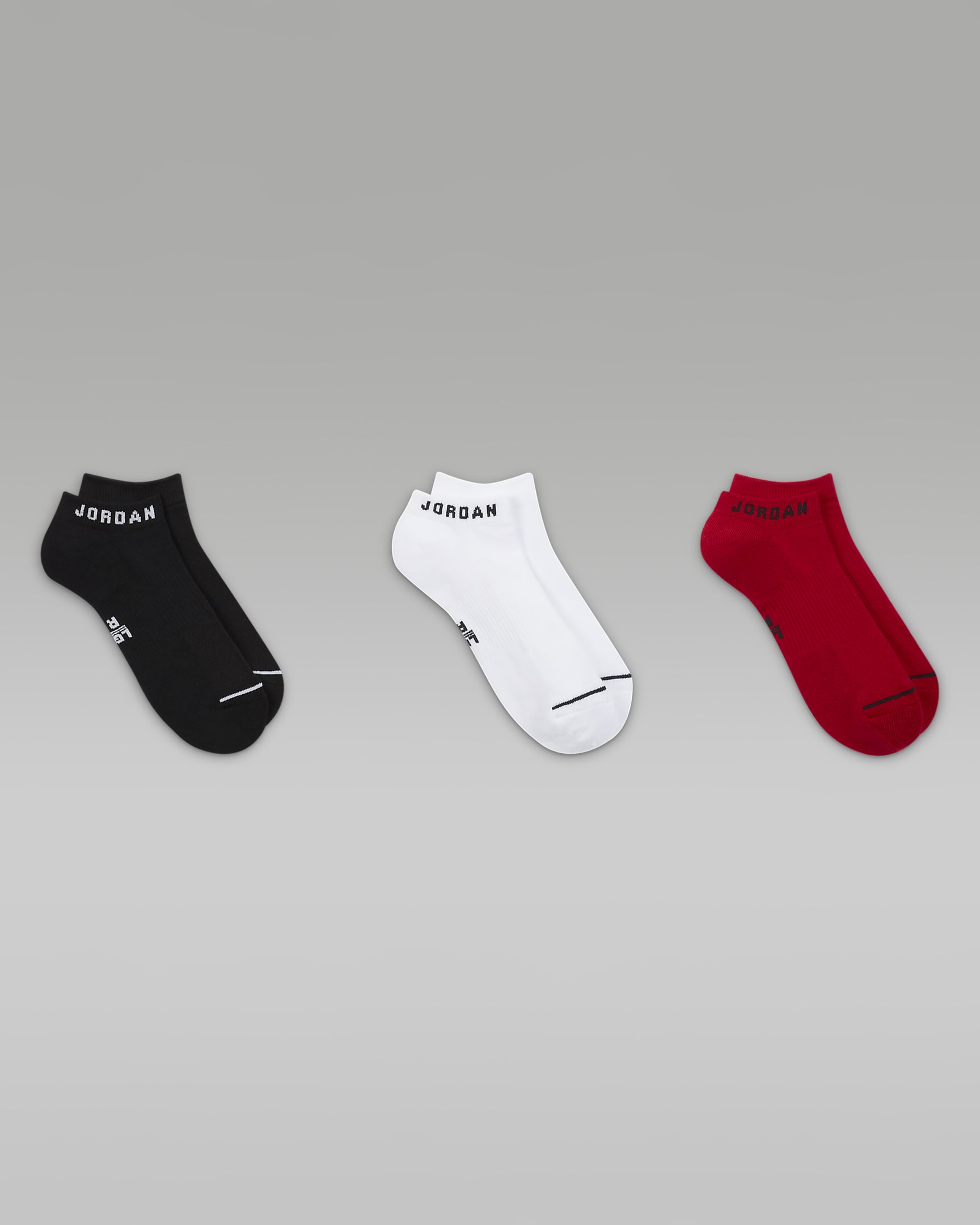 Jordan Everyday No-Show Socks (3 Pairs) - Multi-Colour