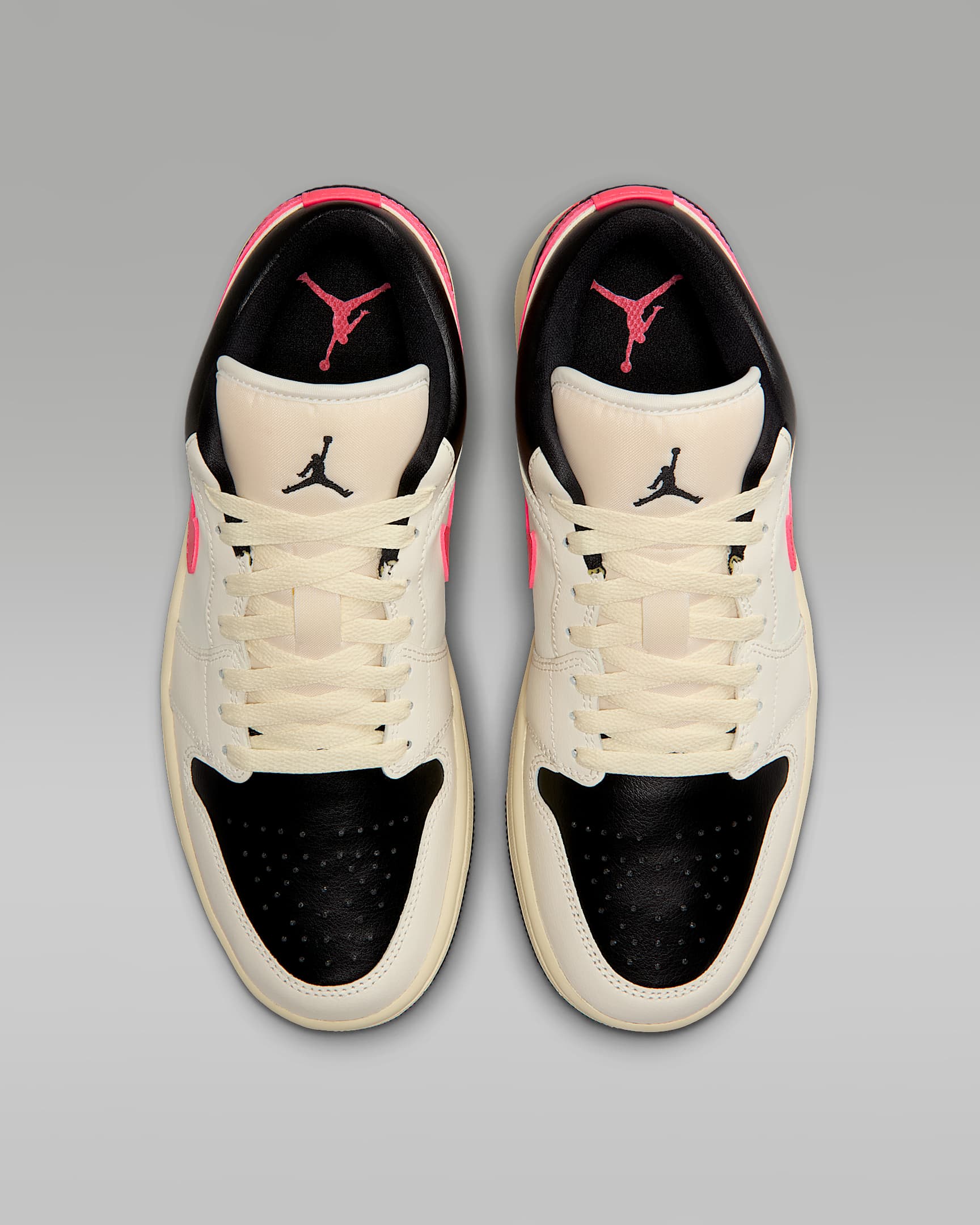 Air Jordan 1 Low Women's Shoes - Pale Ivory/Black/Muslin/Racer Pink