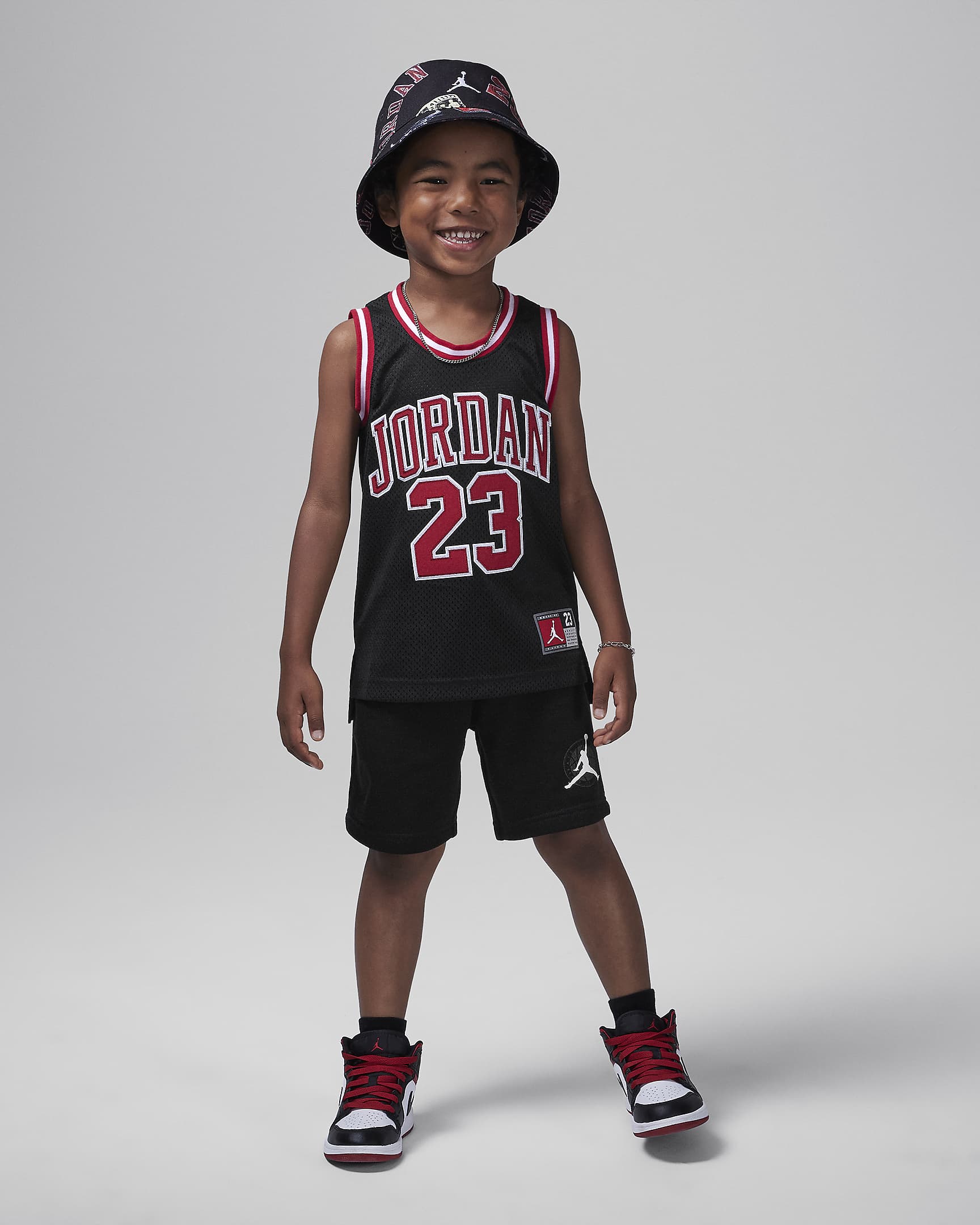 Jersey para niños talla pequeña Jordan 23 - Negro