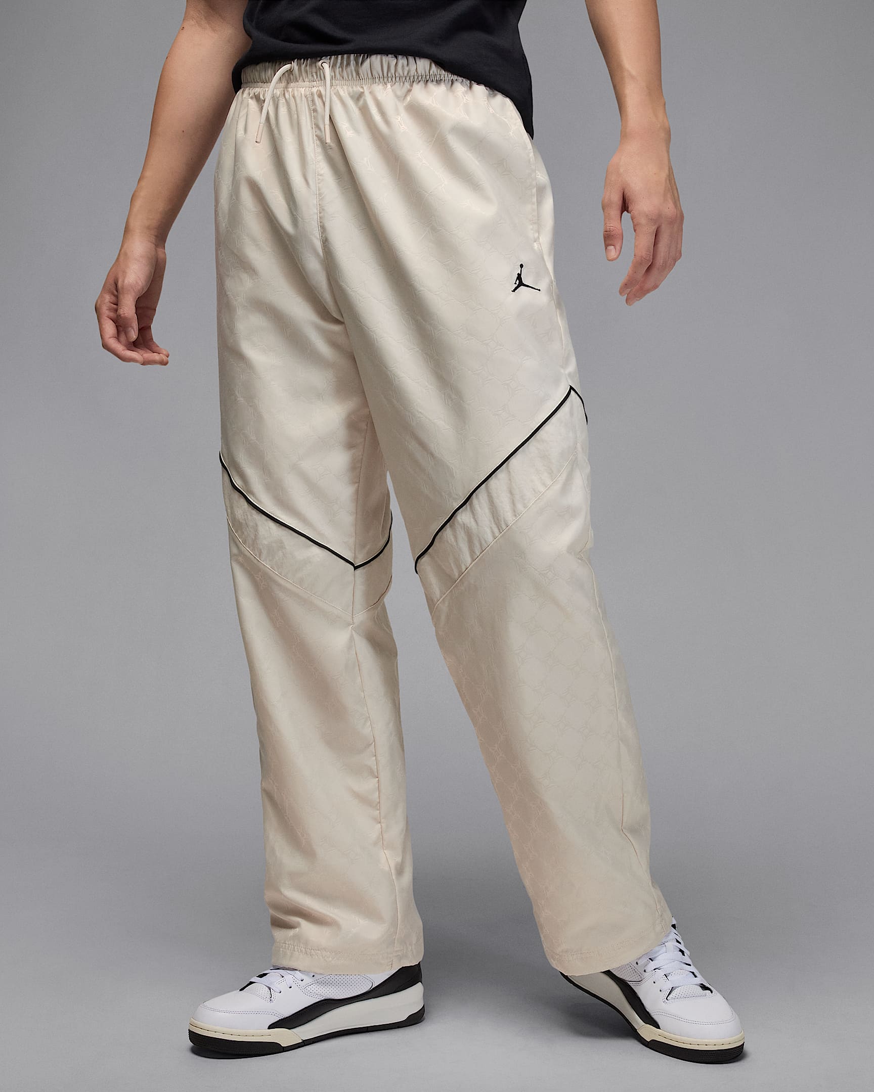 Jordan Brooklyn Men's Printed Draft Pants - Light Orewood Brown/Light Orewood Brown/Black/Black