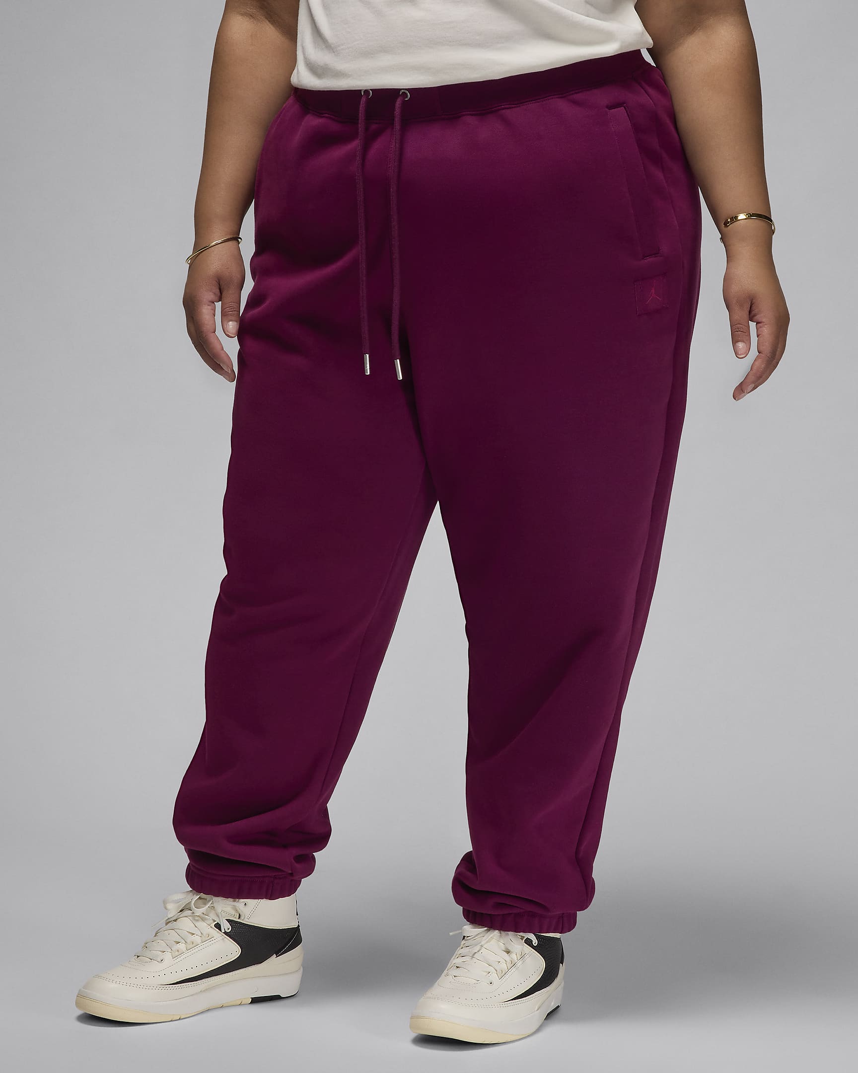 Jordan Flight Fleece Women's Pants (Plus Size) - Bordeaux