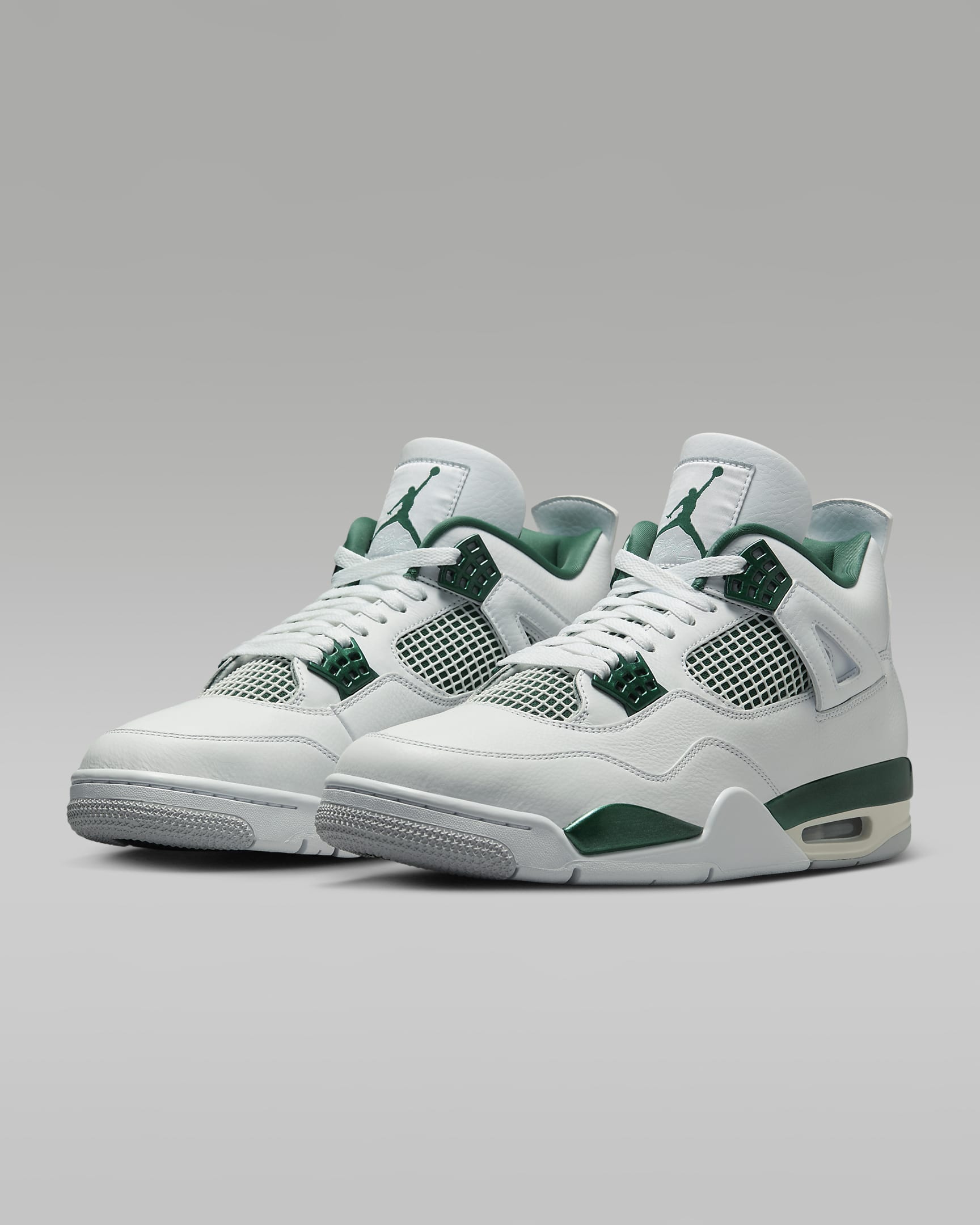 รองเท้าผู้ชาย Air Jordan 4 Retro "Oxidized Green" - ขาว/ขาว/Neutral Grey/Oxidized Green