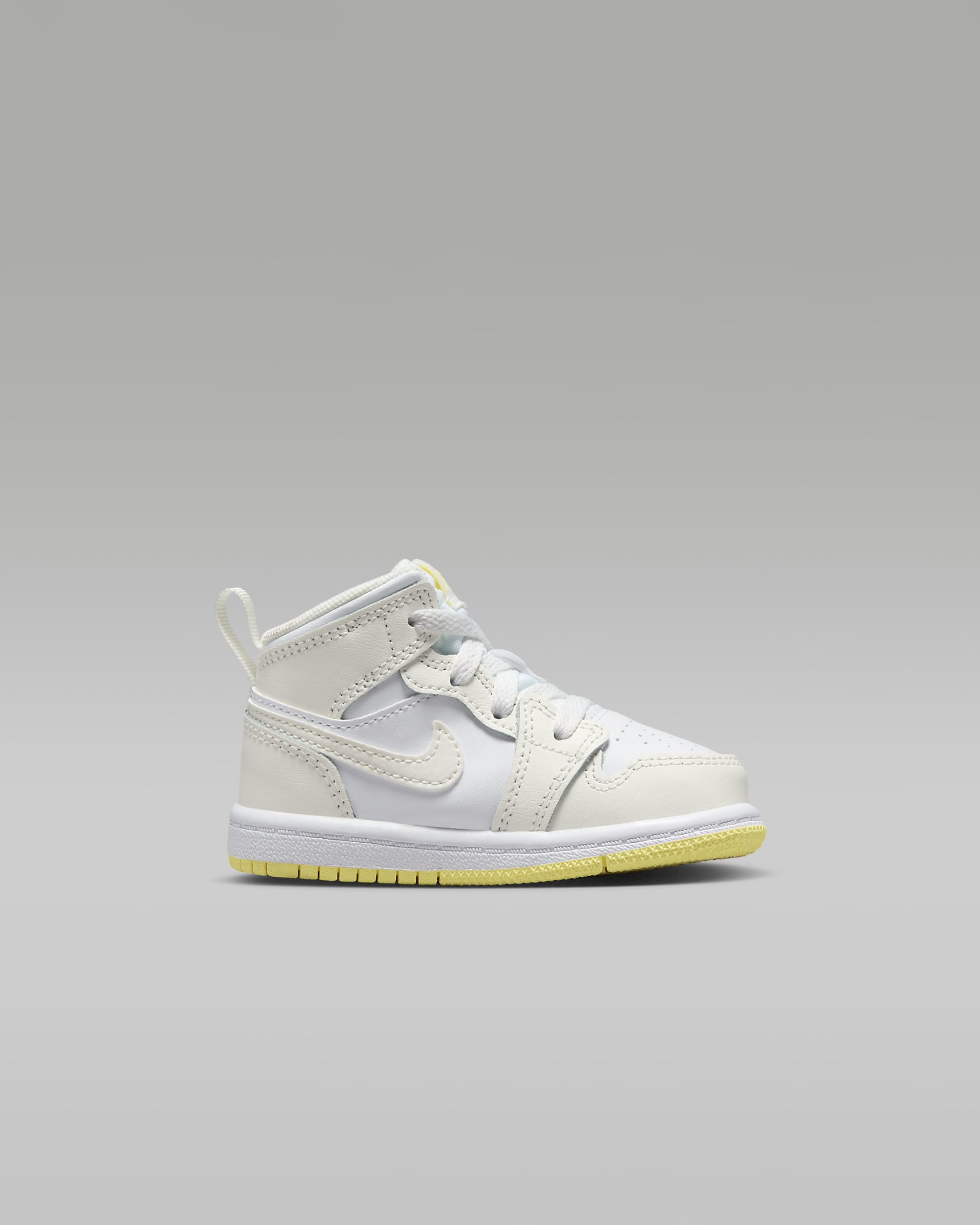 Calzado para bebé e infantil Jordan 1 Mid - Vela/Blanco/Naranja láser claro