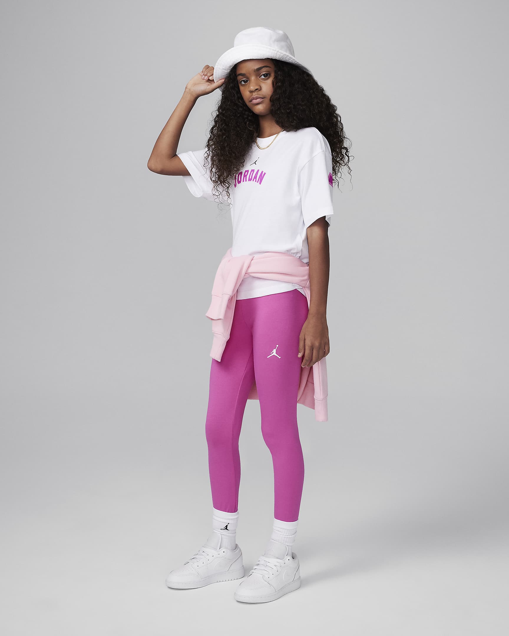 Jordan Dri-FIT Essentials Leggings (ältere Kinder) - Fire Pink