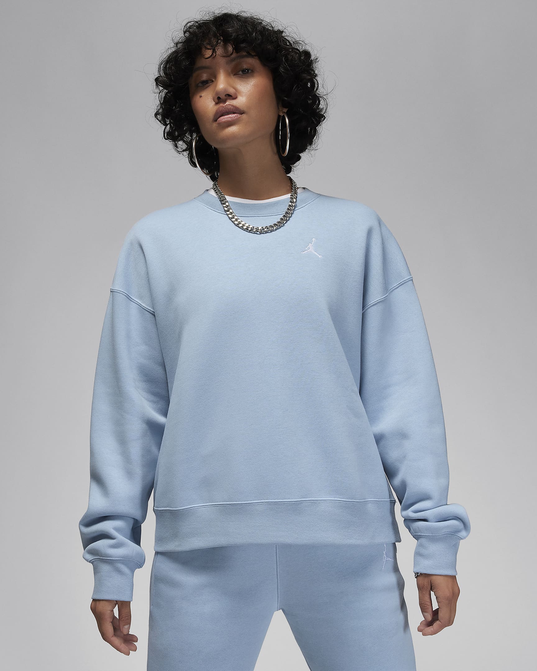 Jordan Brooklyn Fleece Women's Crew-Neck Sweatshirt - Blue Grey