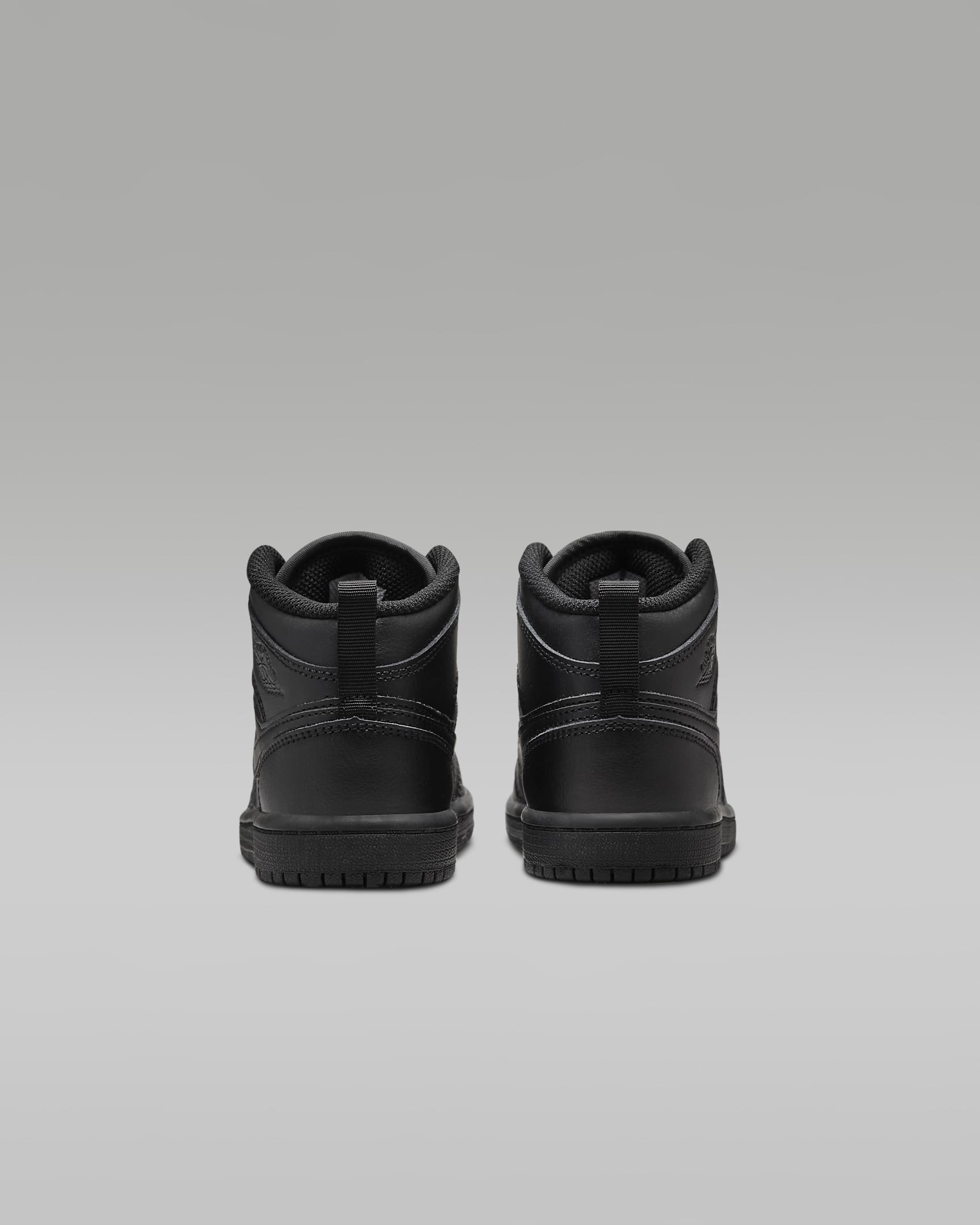 Chaussure Jordan 1 Mid pour Jeune enfant - Noir/Noir/Noir