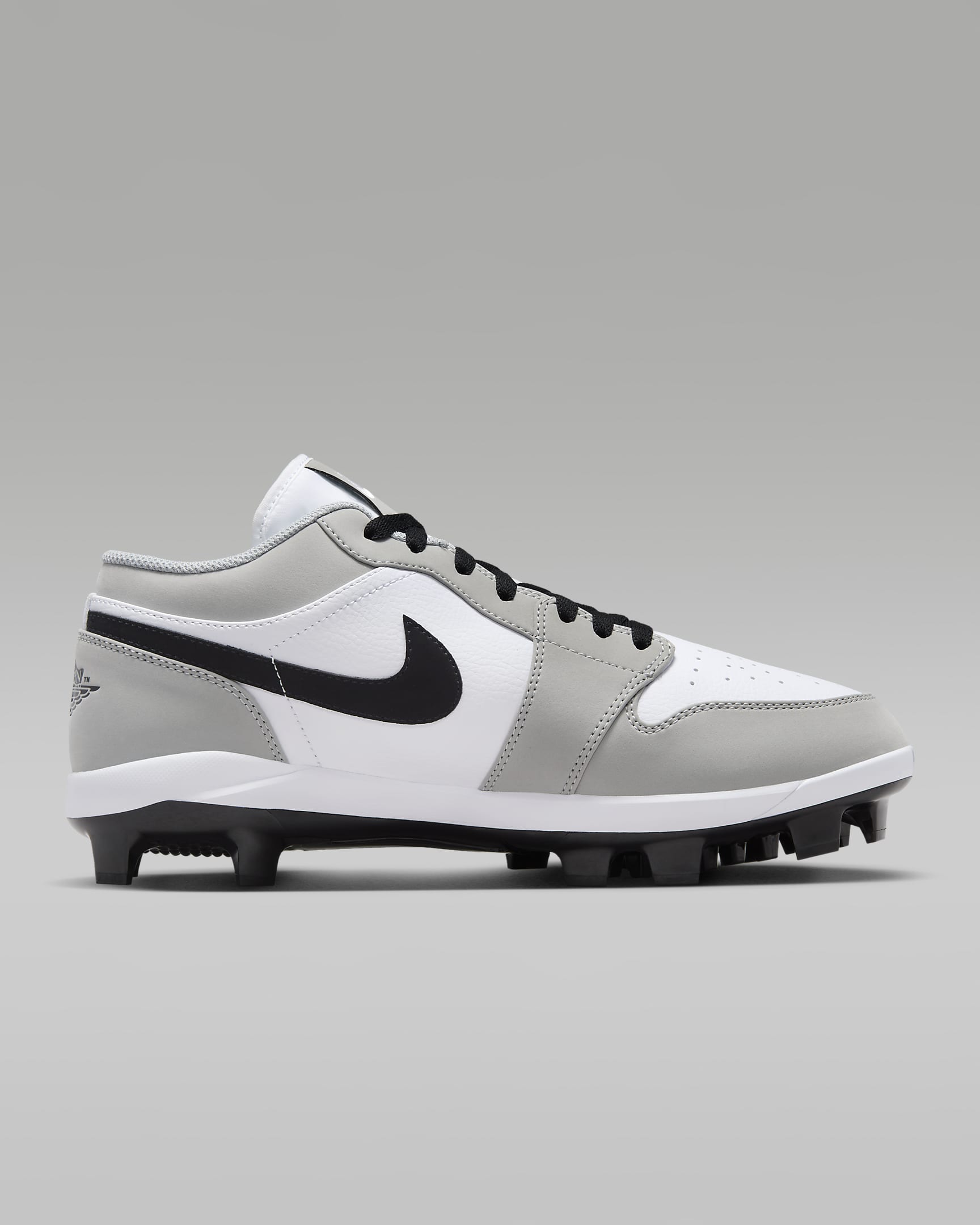 Jordan 1 Retro MCS Low Men's Baseball Cleats - Light Smoke Grey/White/Black