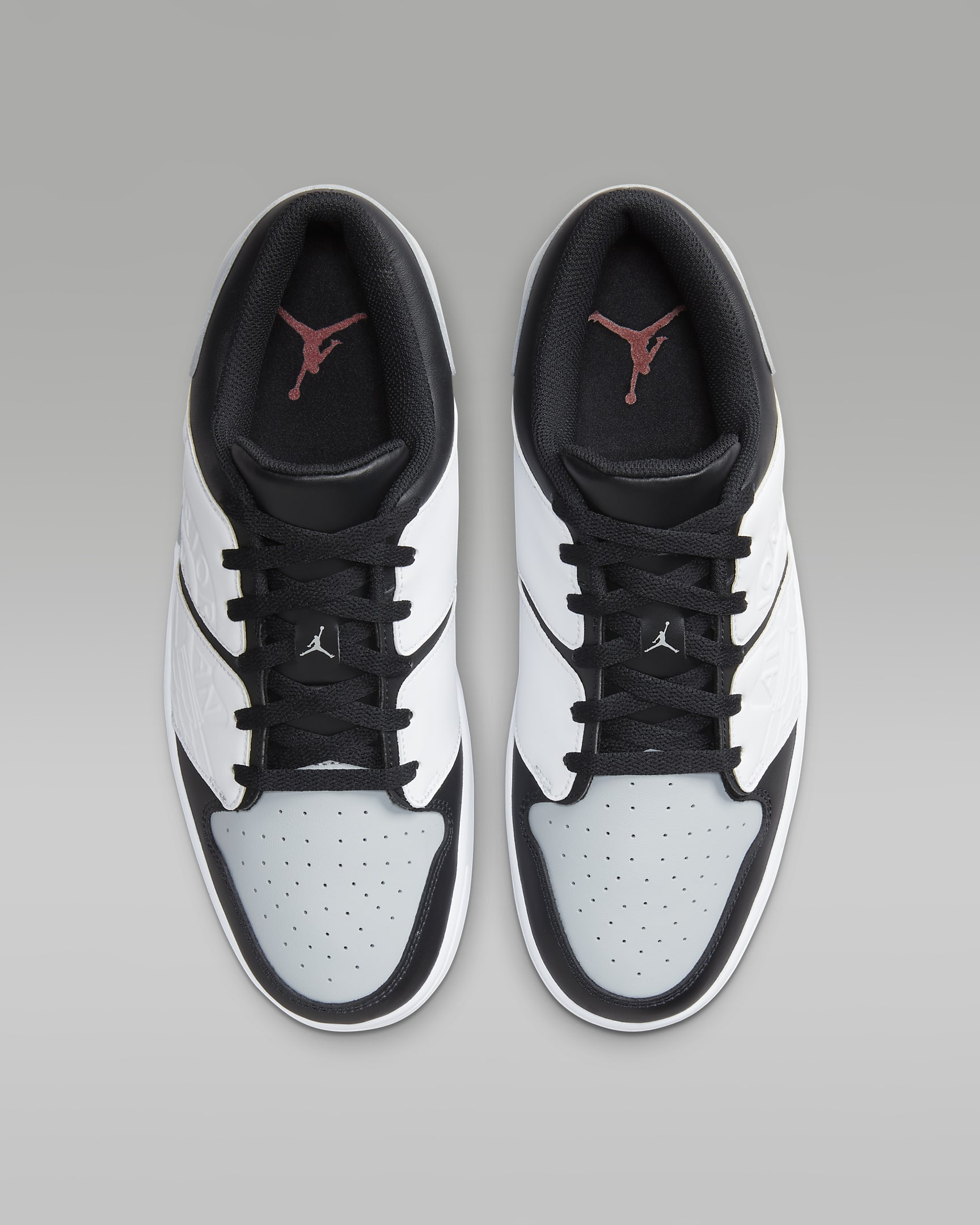 Jordan Nu Retro 1 低筒男鞋 - 白色/Light Smoke Grey/Varsity Red/黑色