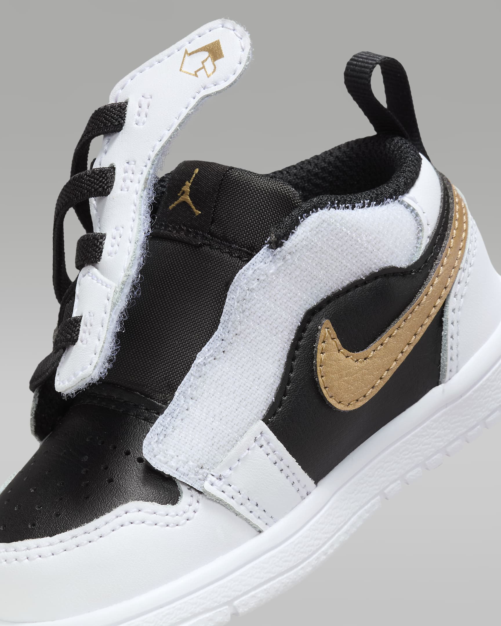 Jordan 1 Low Alt Zapatillas - Bebé e infantil - Blanco/Negro/Oro metalizado