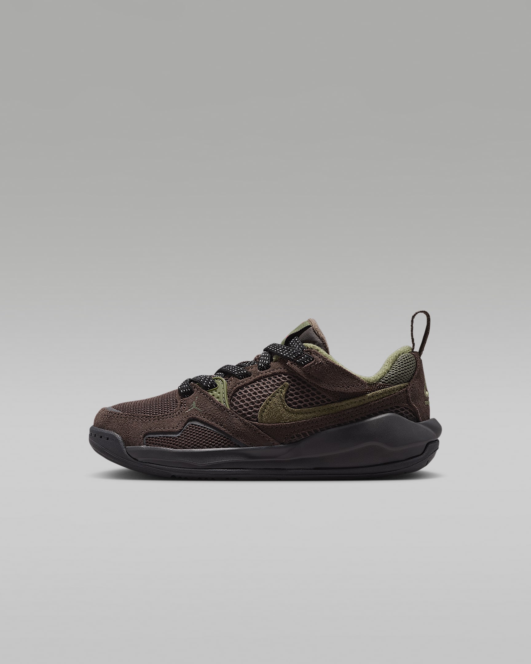 Jordan CMFT Era Younger Kids' Shoes - Baroque Brown/Black/Gym Red/Medium Olive