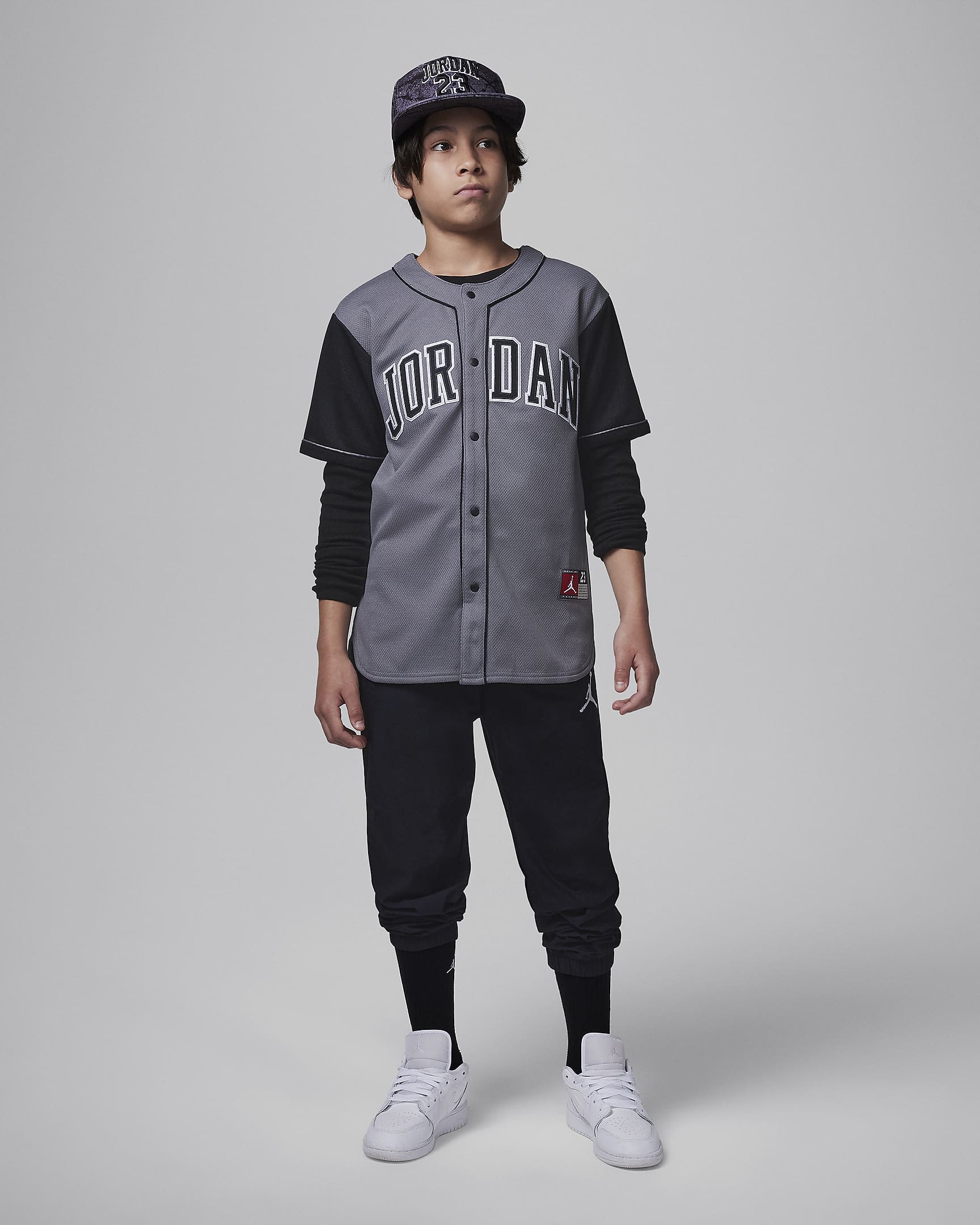 Jordan Older Kids' Baseball Jersey - Smoke Grey