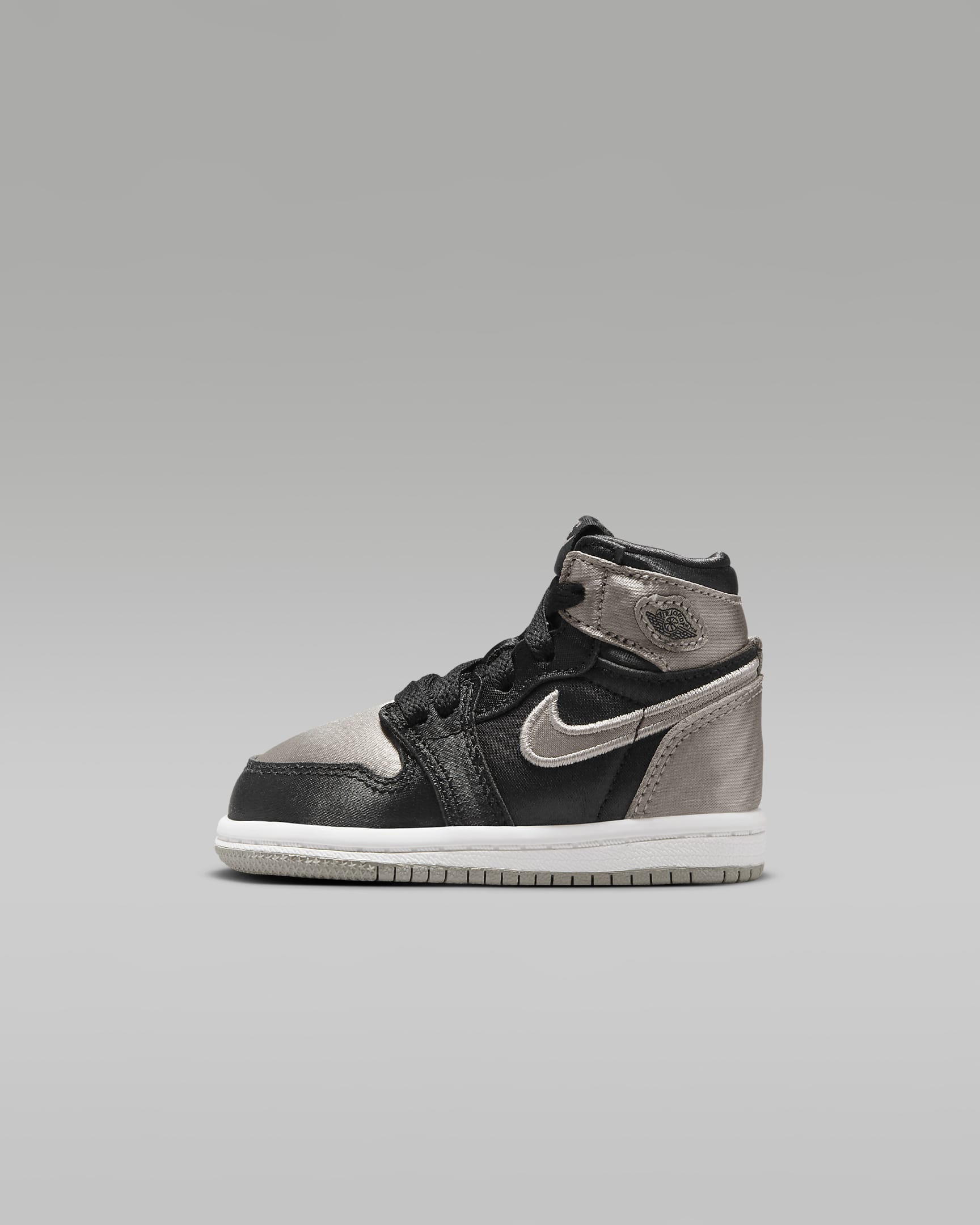 Jordan 1 Retro High OG Baby/Toddler Shoes - Black/White/Medium Grey